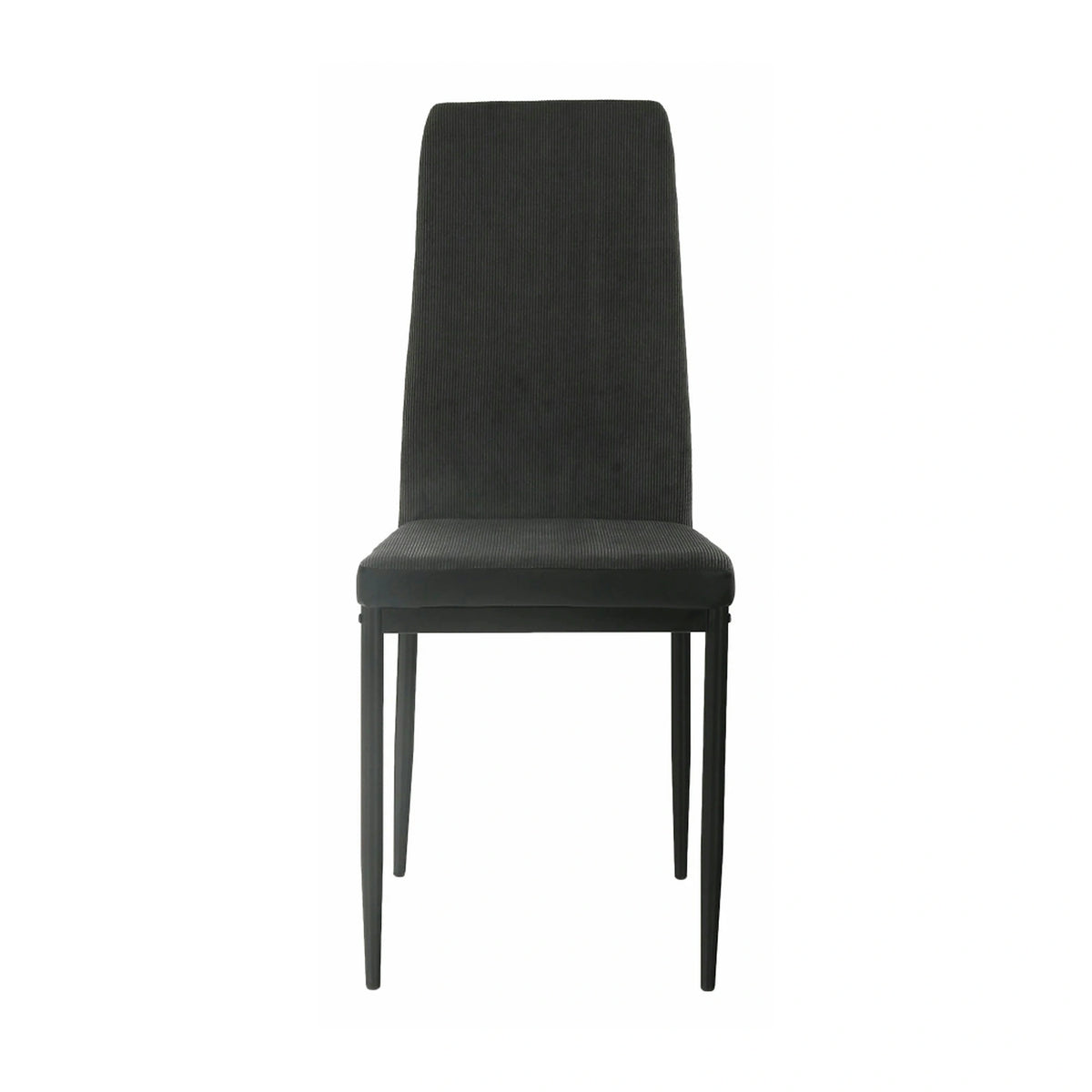 Scaun ENRA, gri inchis/negru, textil/metal, 41x46x98 cm