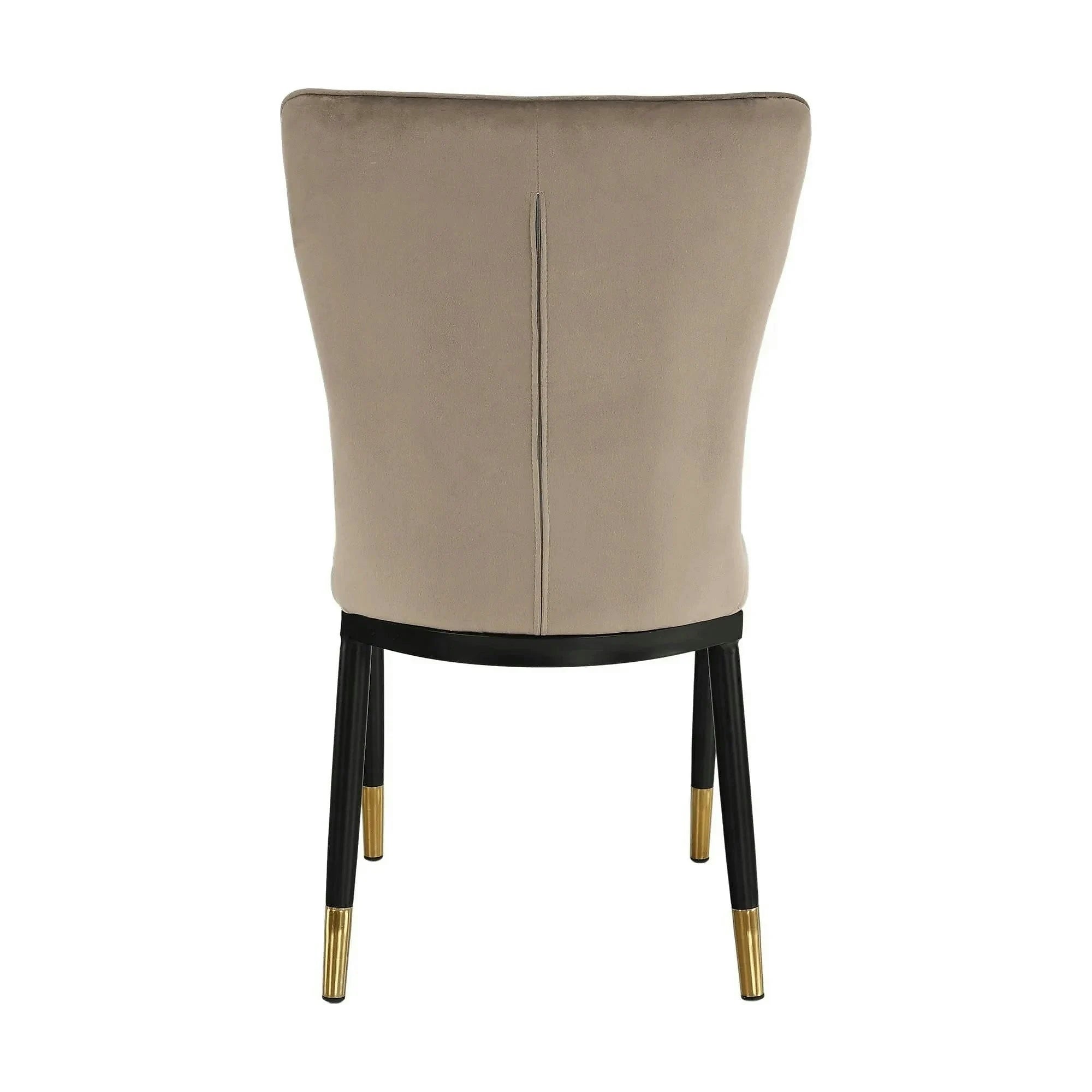 Scaun EPONA, bej/negru, stofa catifelata/metal, 47x45x89 cm