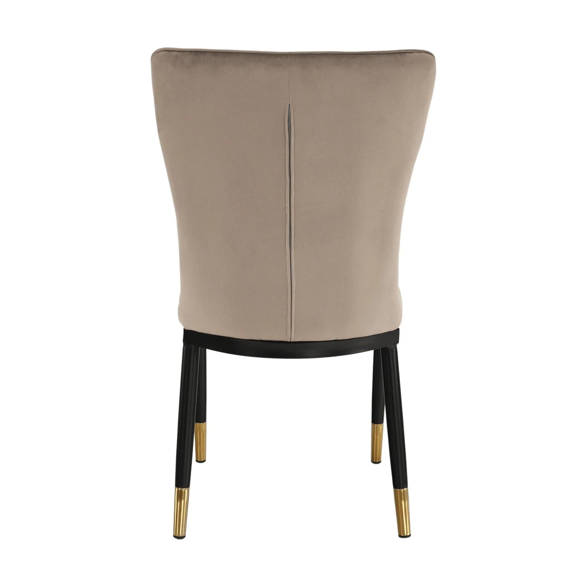Scaun EPONA, bej/negru, stofa catifelata/metal, 47x45x89 cm