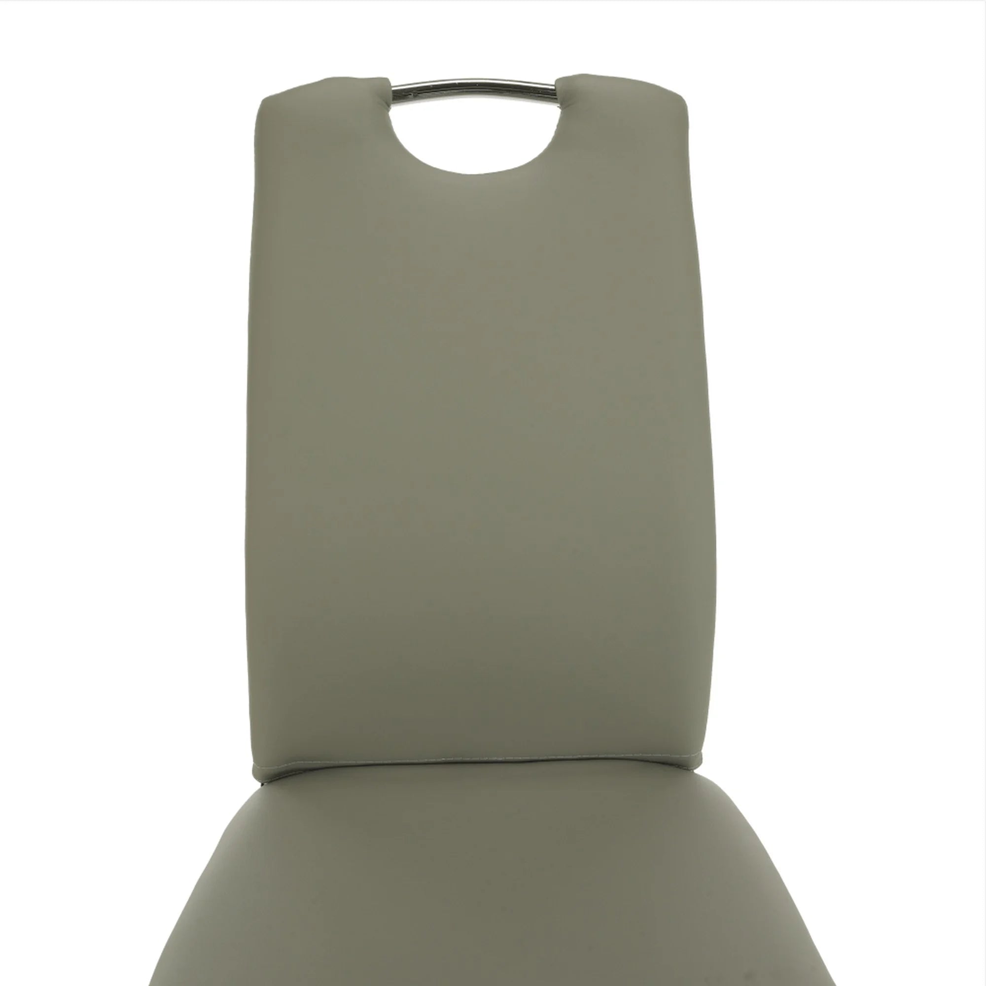 Scaun ERVINA, gri/crom, piele ecologica/metal, 42x43x99 cm