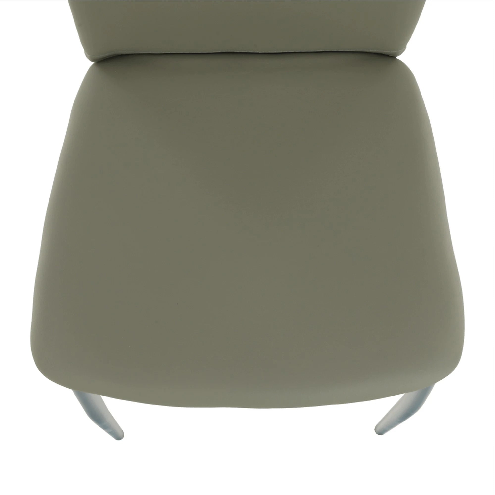 Scaun ERVINA, gri/crom, piele ecologica/metal, 42x43x99 cm