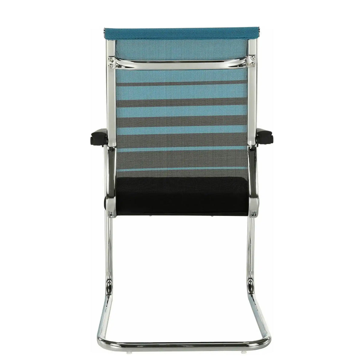 Scaun ESIN, albastru/negru, plasa/metal, 55x64x93 cm