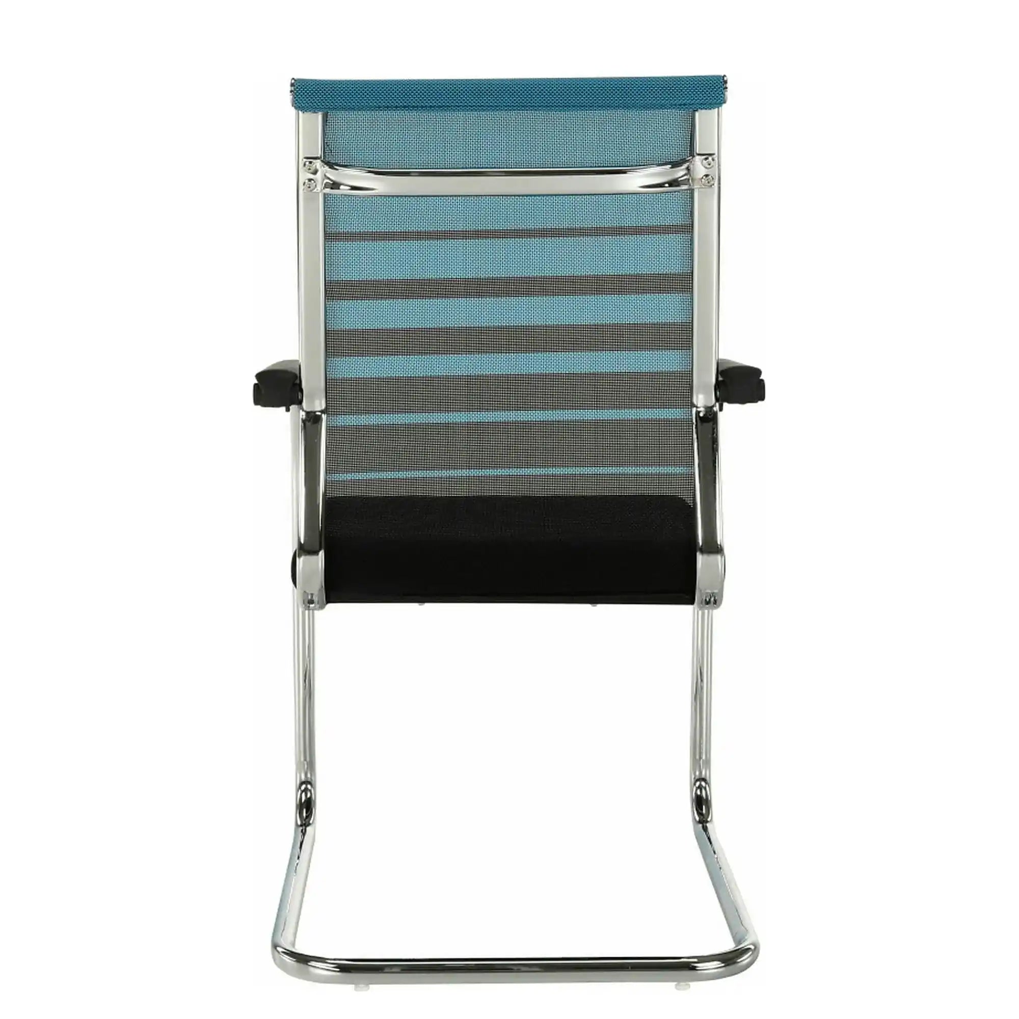 Scaun ESIN, albastru/negru, plasa/metal, 55x64x93 cm