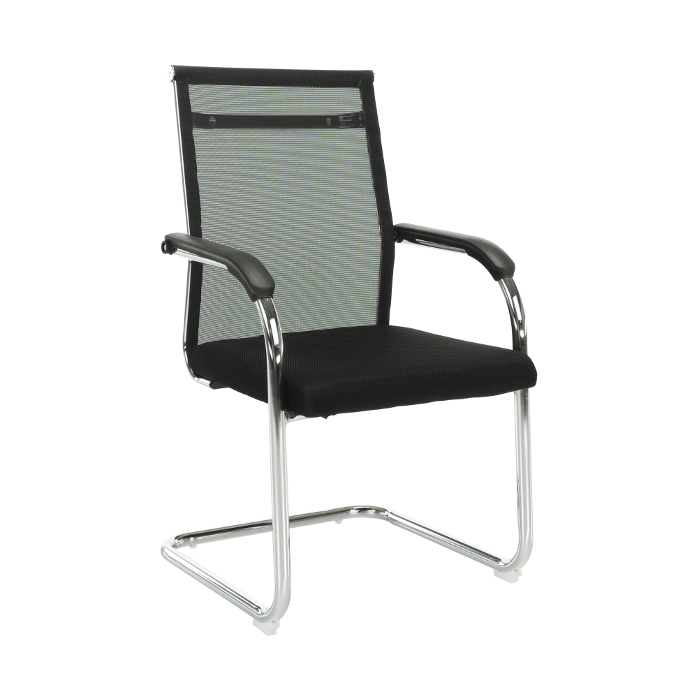 Scaun ESIN, negru/crom, plasa/metal, 55x64x93 cm