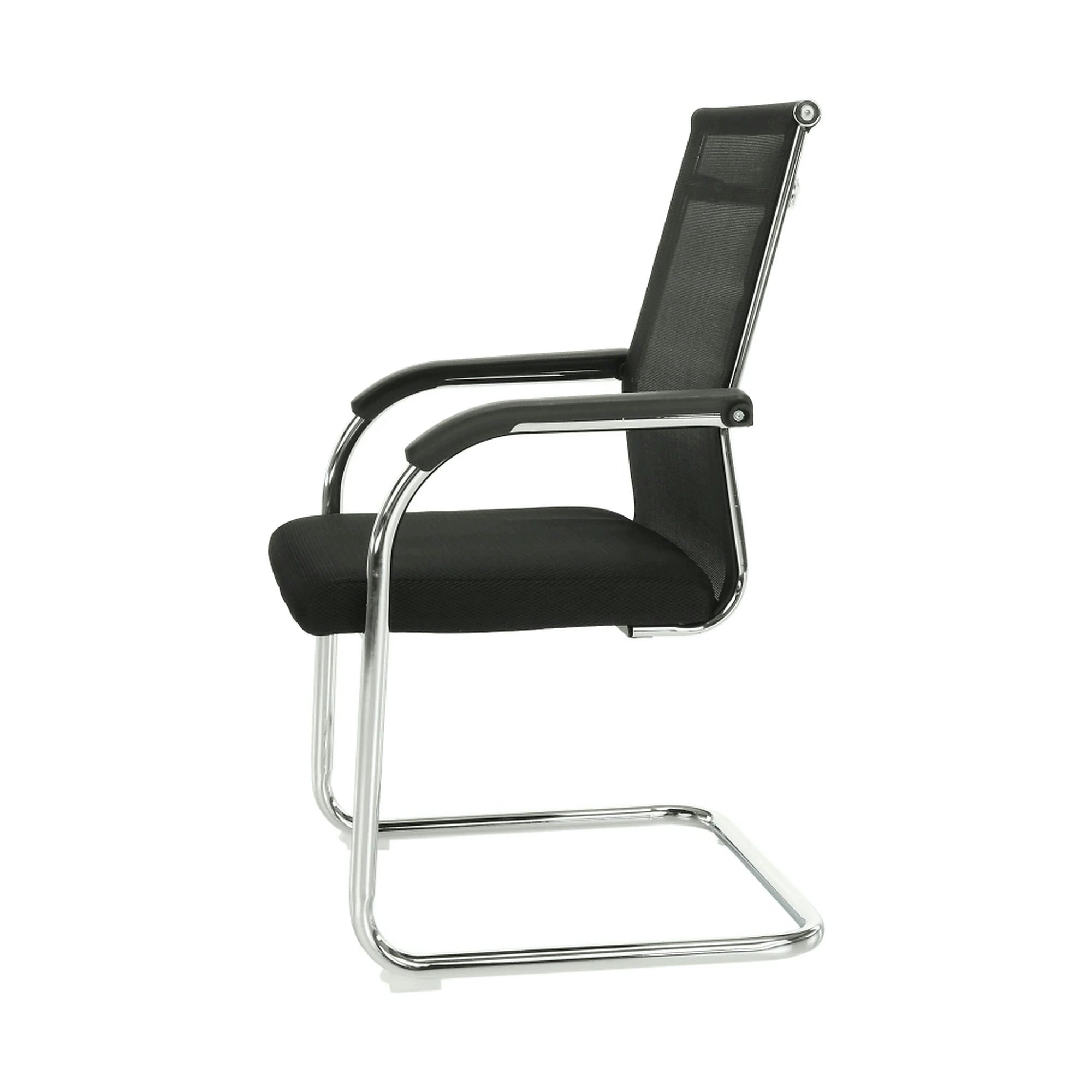 Scaun ESIN, negru/crom, plasa/metal, 55x64x93 cm