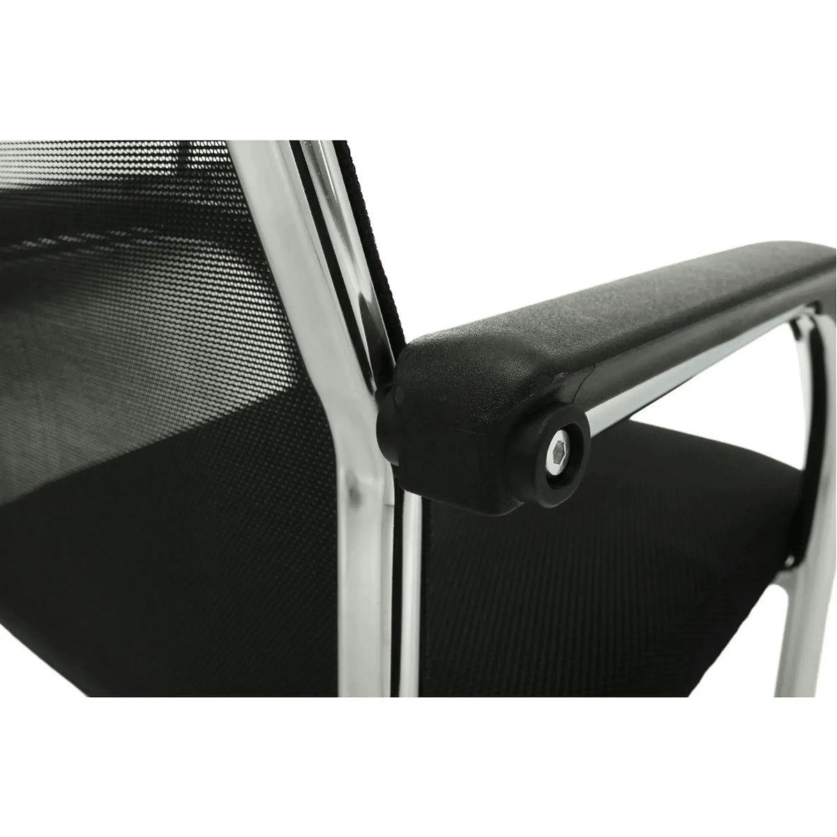 Scaun ESIN, negru/crom, plasa/metal, 55x64x93 cm