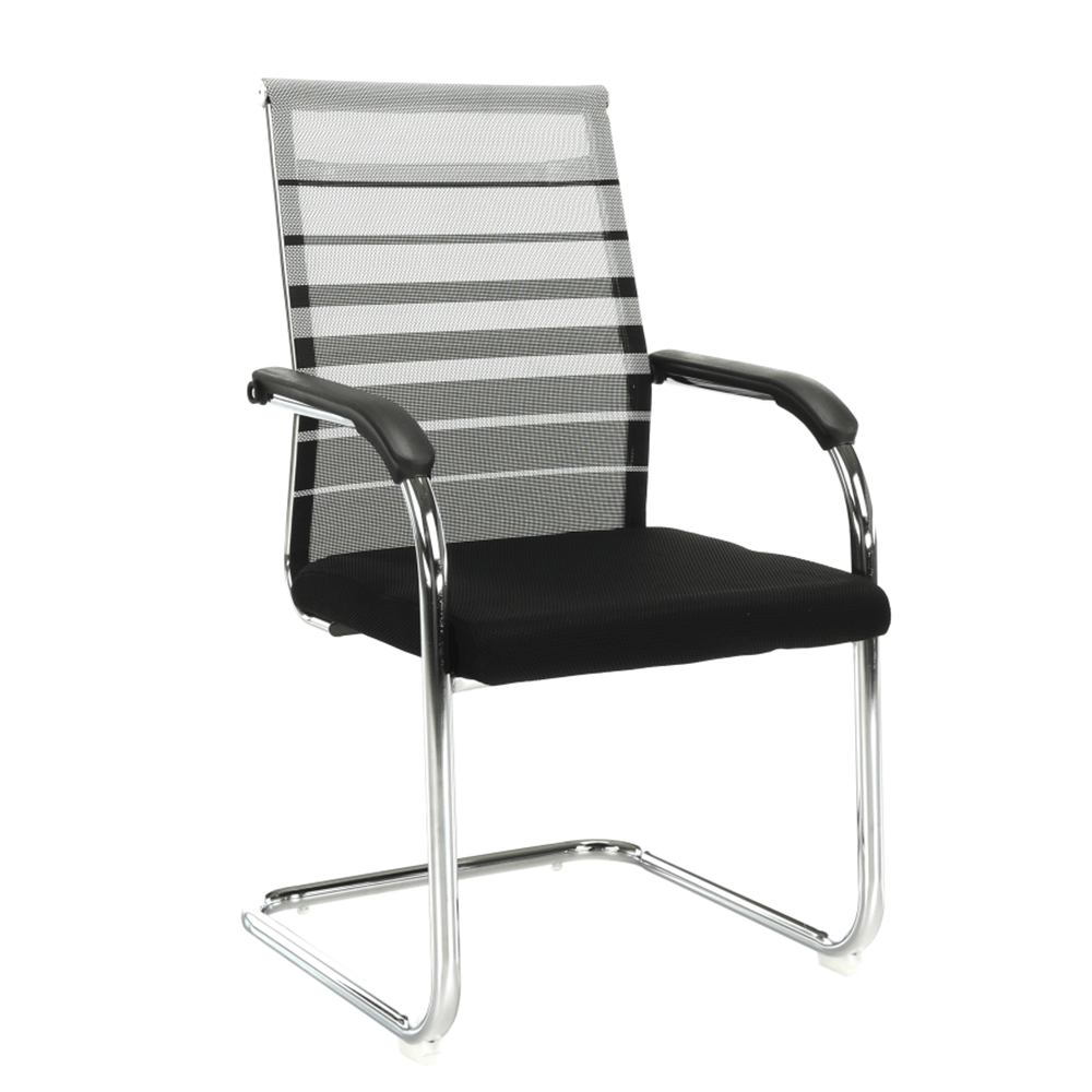 Scaun ESIN, negru/gri, plasa/metal, 55x64x93 cm