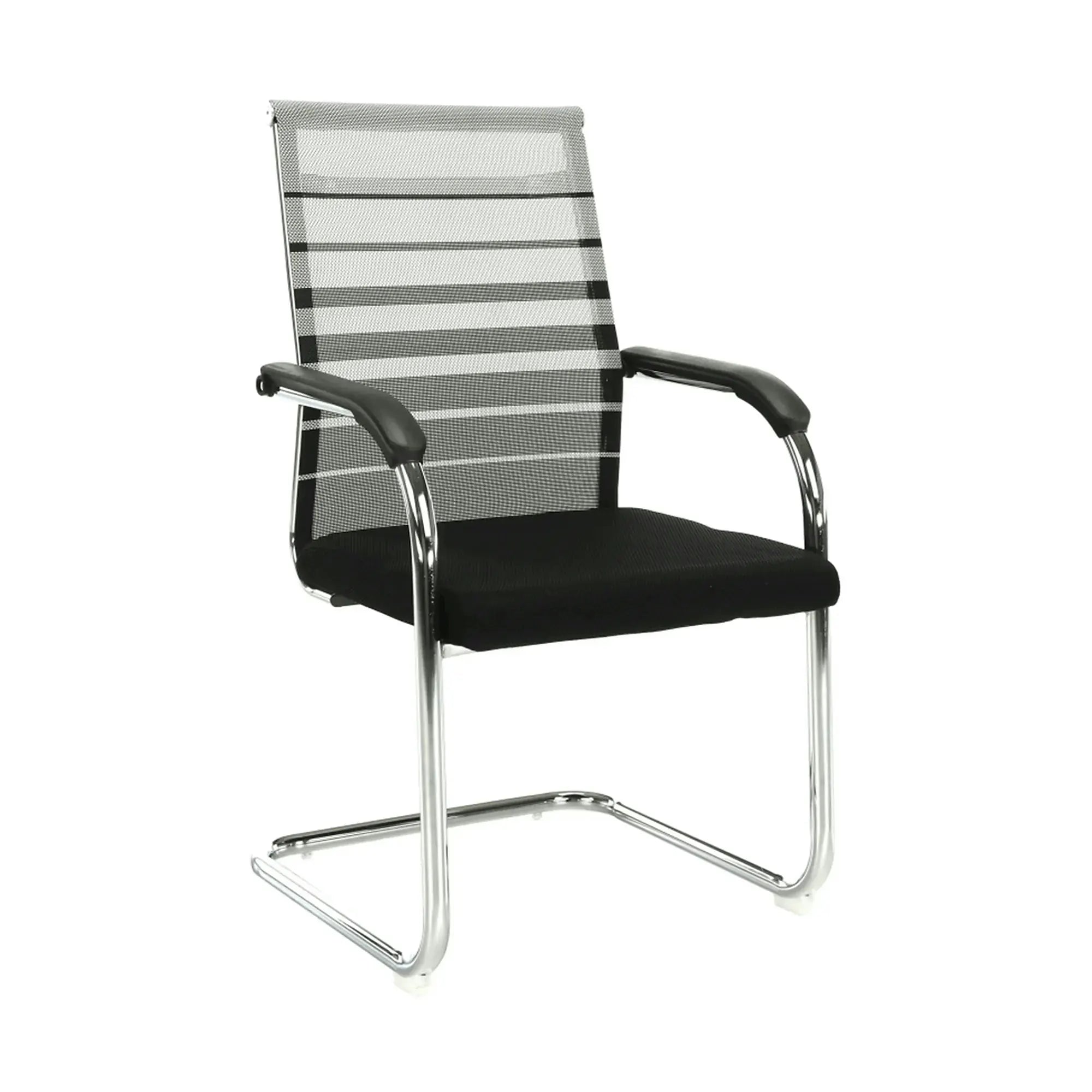 Scaun ESIN, negru/gri, plasa/metal, 55x64x93 cm