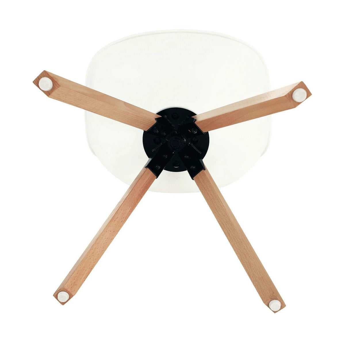 Scaun ETOSA, alb/fag, piele ecologica/plastic/lemn, 48x58x83 cm