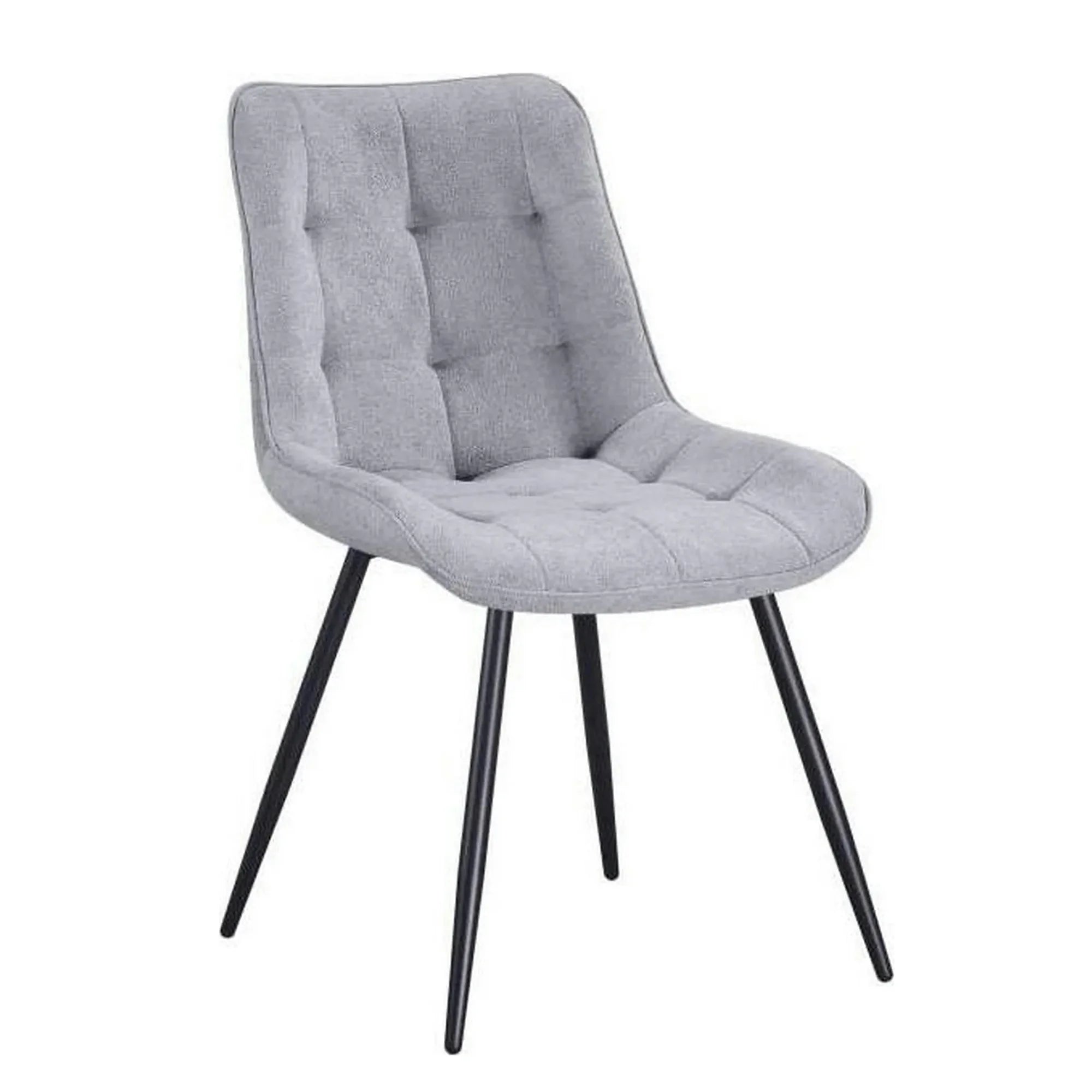 Scaun EVO, gri deschis/negru, stofa clasica/metal, 51x63x86 cm