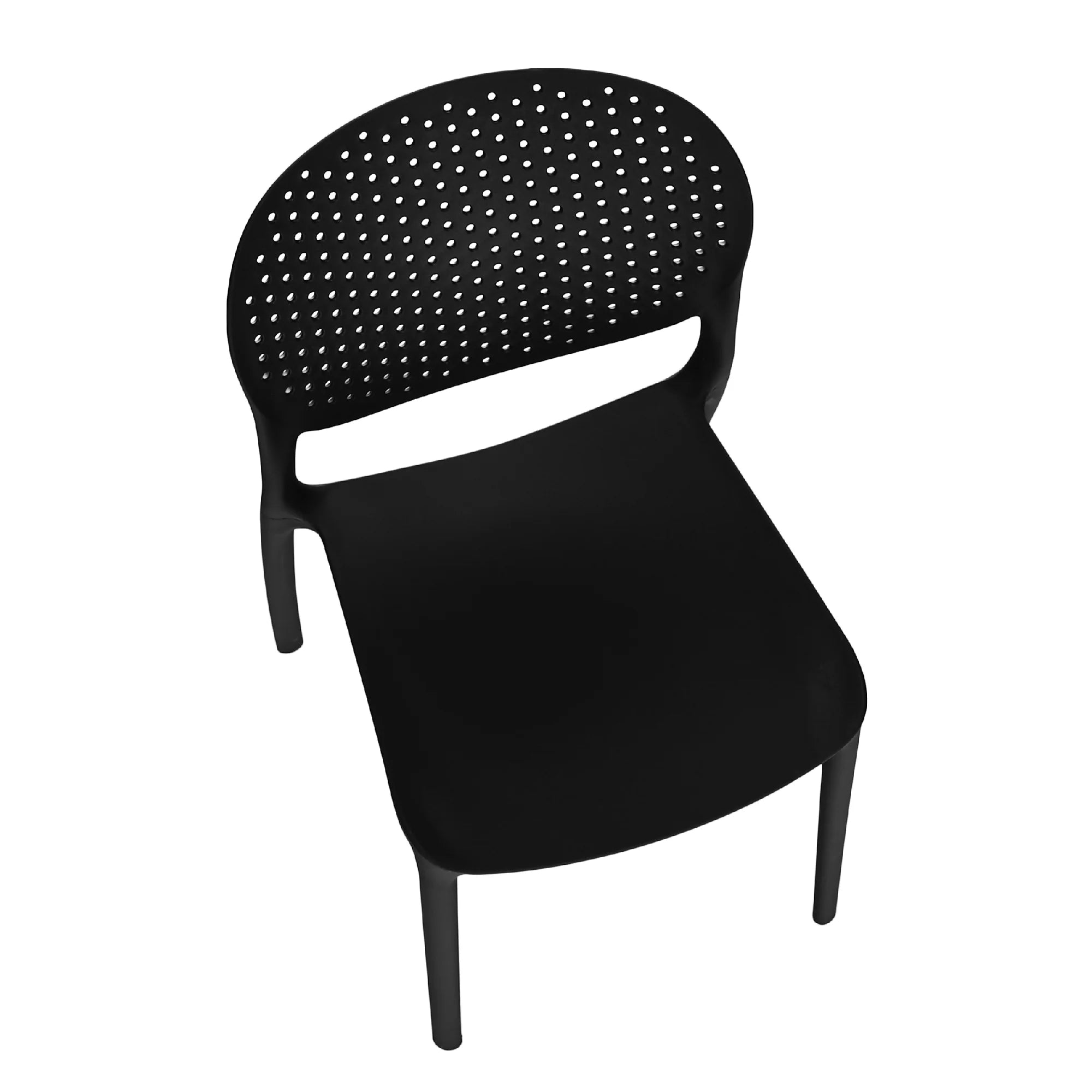 Scaun FEDRA NEW, negru, plastic, 46x53x81.5 cm