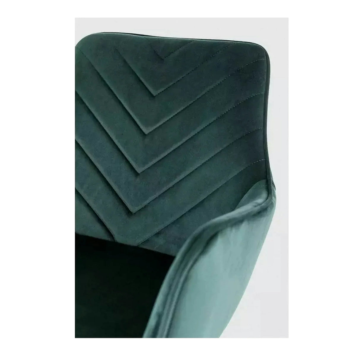 Scaun FIG, verde/negru, stofa catifelata/metal, 57x47x85 cm
