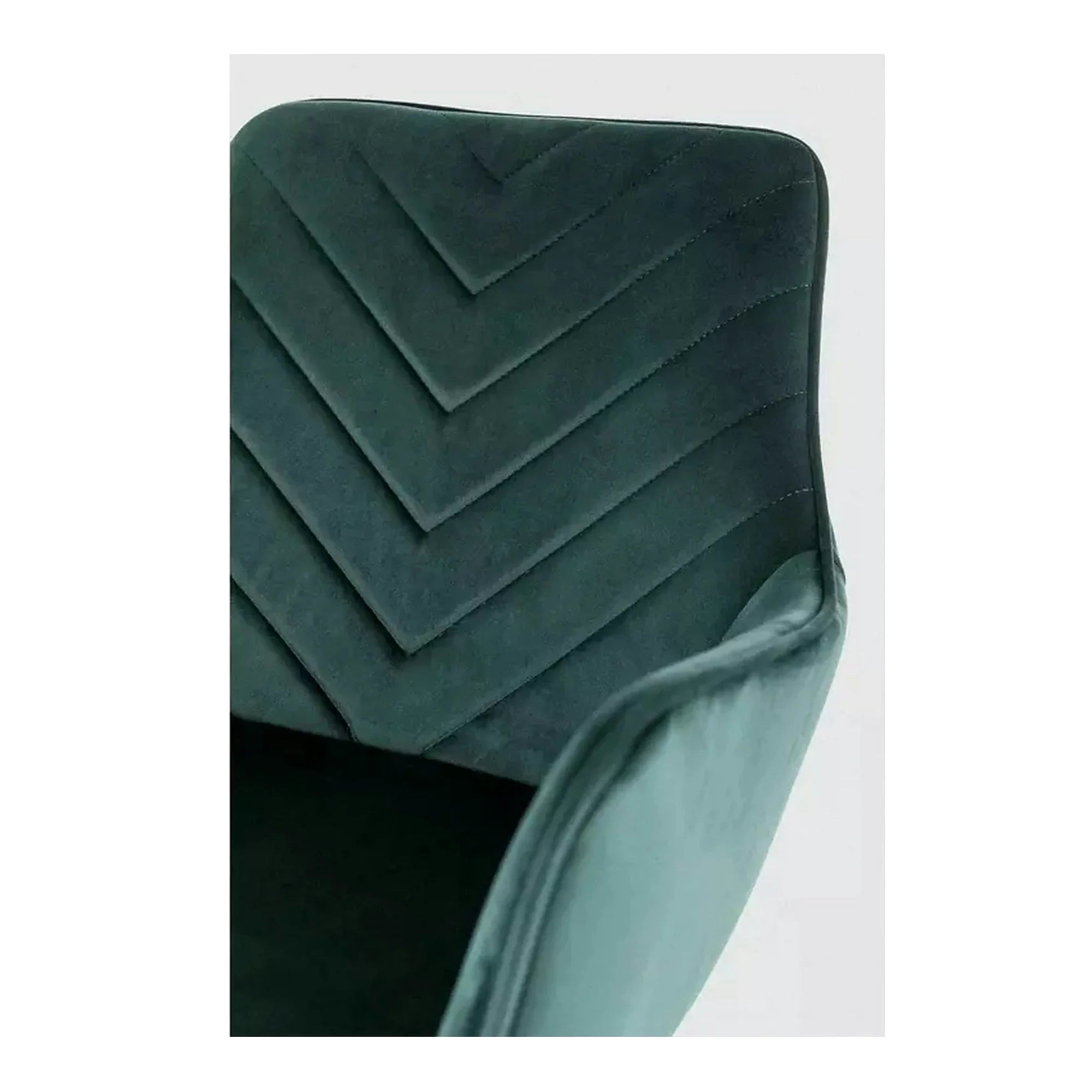 Scaun FIG, verde/negru, stofa catifelata/metal, 57x47x85 cm