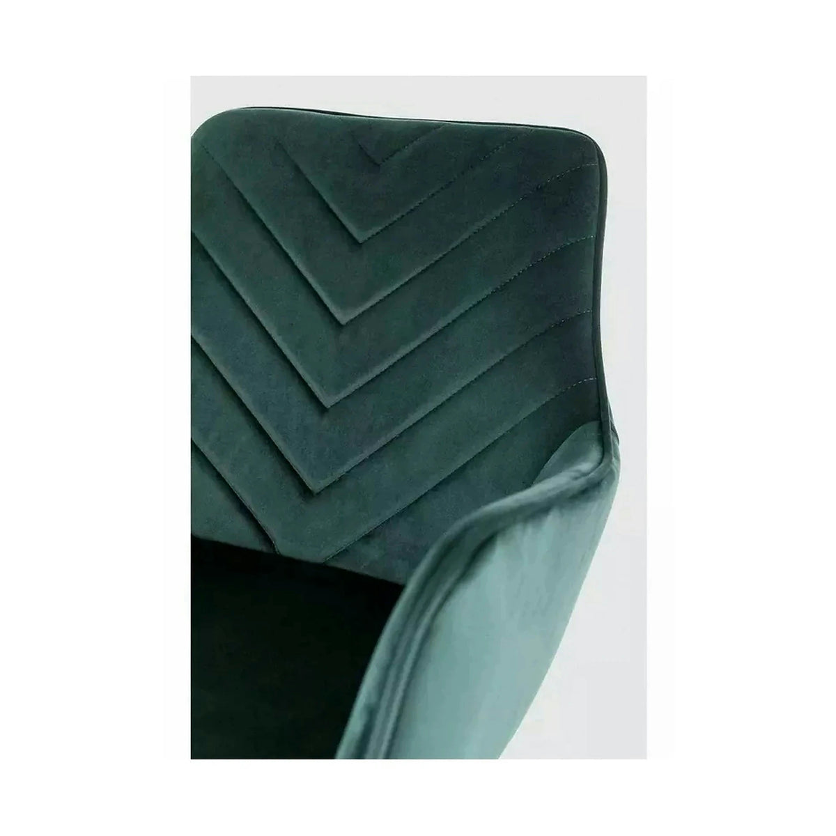 Scaun FIG, verde/negru, stofa catifelata/metal, 57x47x85 cm