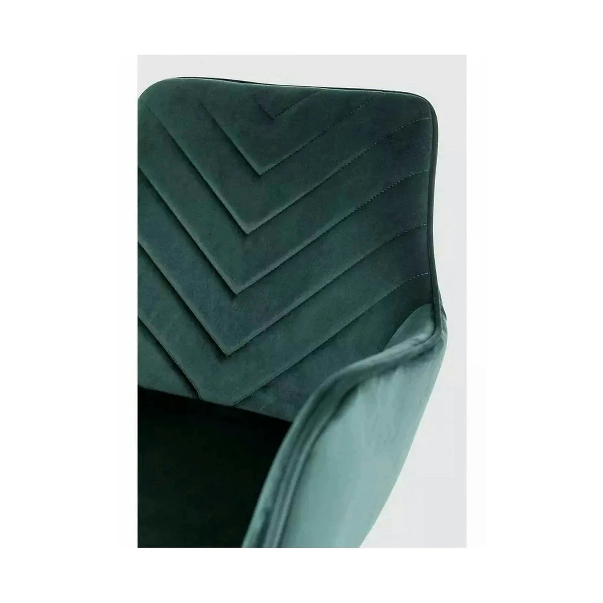 Scaun FIG, verde/negru, stofa catifelata/metal, 57x47x85 cm