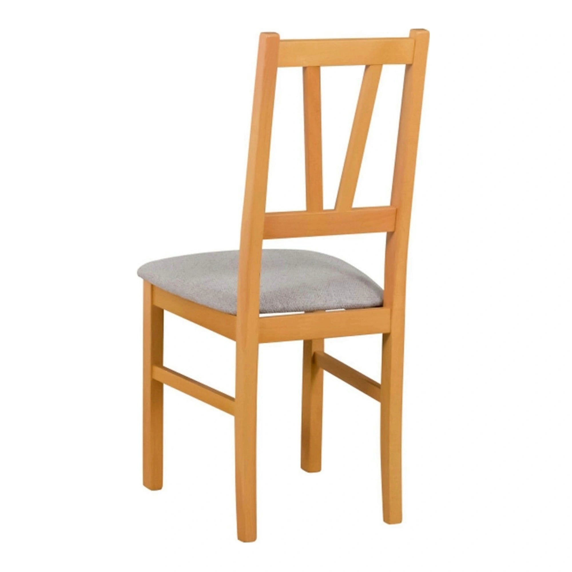 Scaun FILO, stejar auriu/gri, stofa clasica/lemn, 43x50x94 cm