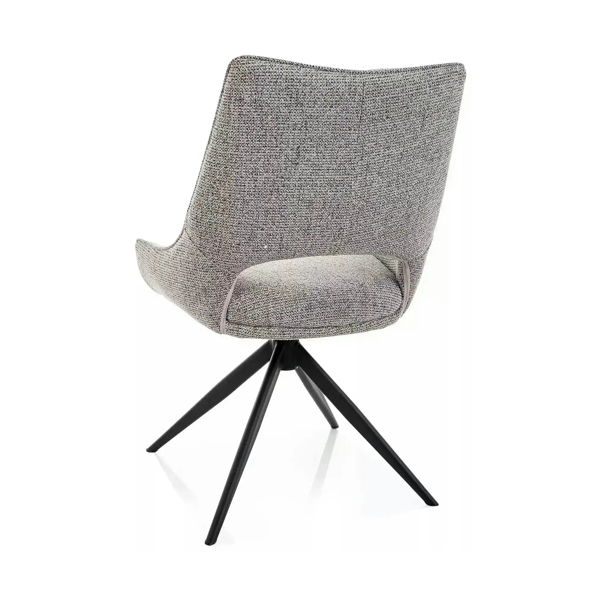 Scaun FINO I, gri/negru, stofă/metal, 56x44x87 cm
