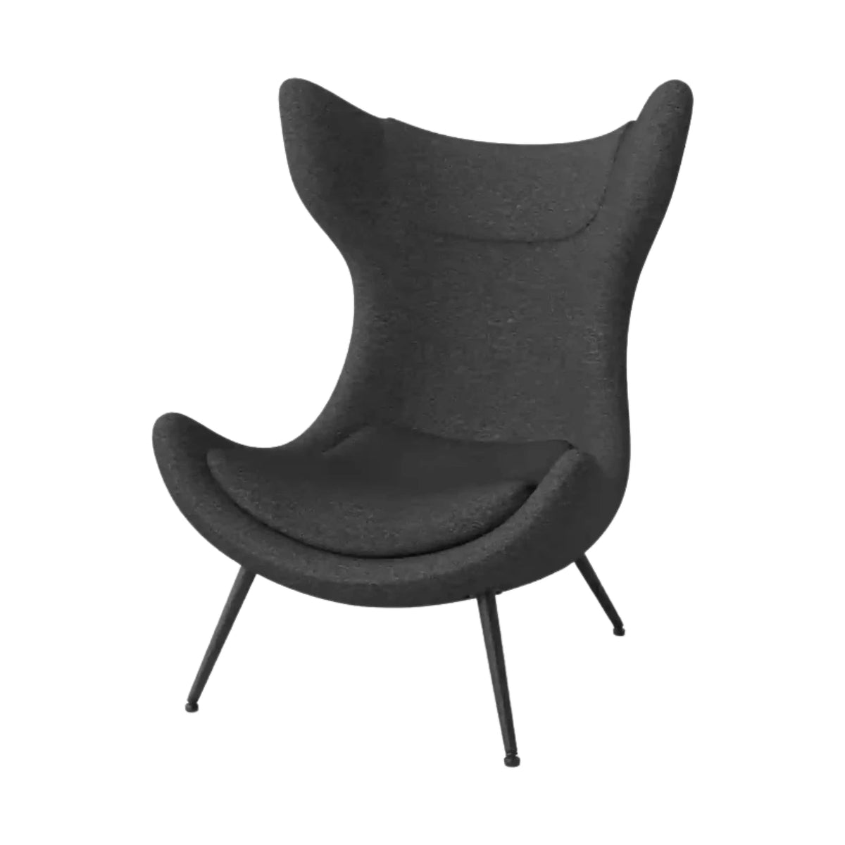 Scaun fluture ATLANTIS, gri antracit/negru, stofa/otel, 77x80x106 cm