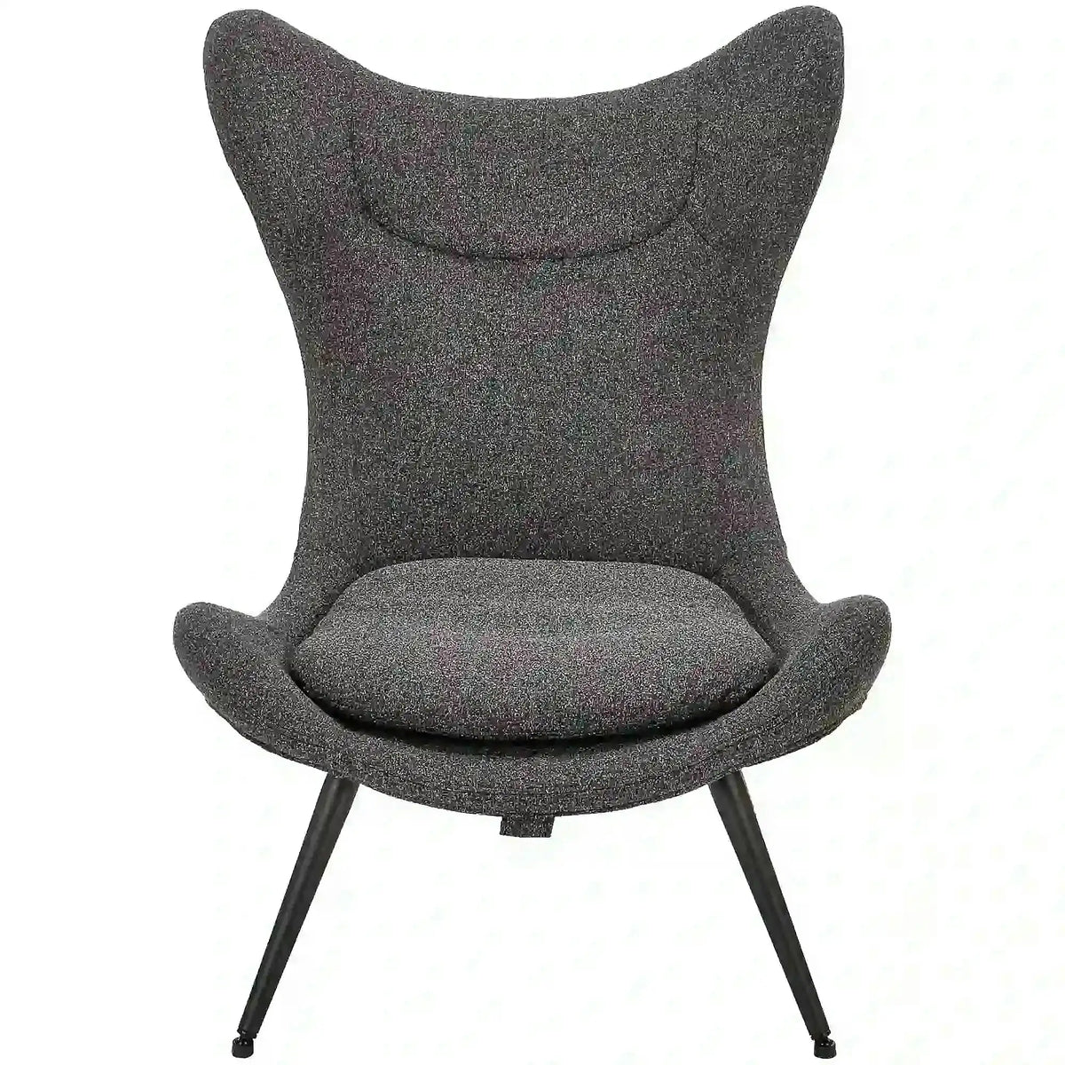 Scaun fluture ATLANTIS, gri antracit/negru, stofa/otel, 77x80x106 cm