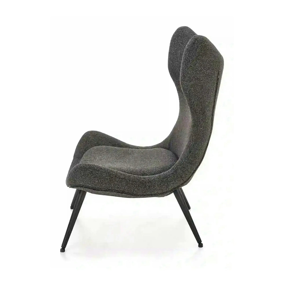 Scaun fluture ATLANTIS, gri antracit/negru, stofa/otel, 77x80x106 cm