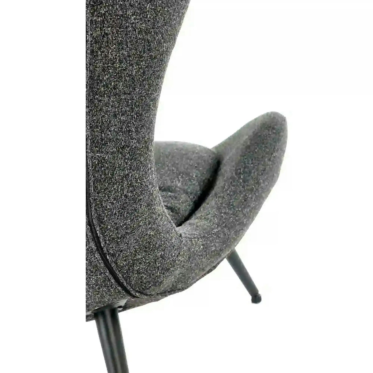 Scaun fluture ATLANTIS, gri antracit/negru, stofa/otel, 77x80x106 cm