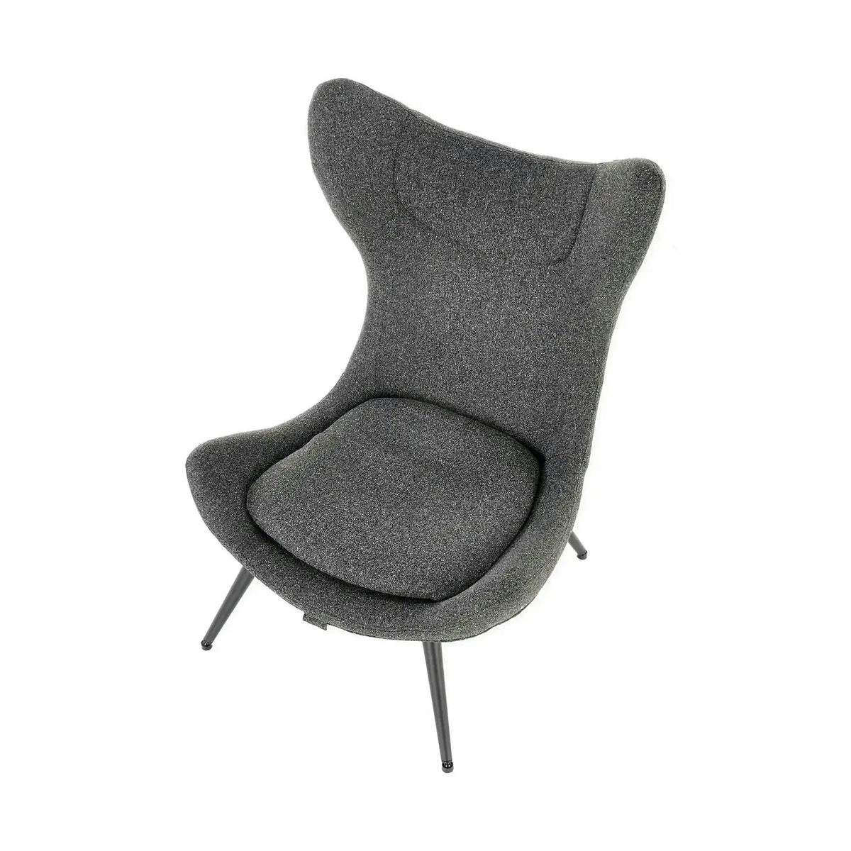 Scaun fluture ATLANTIS, gri antracit/negru, stofa/otel, 77x80x106 cm