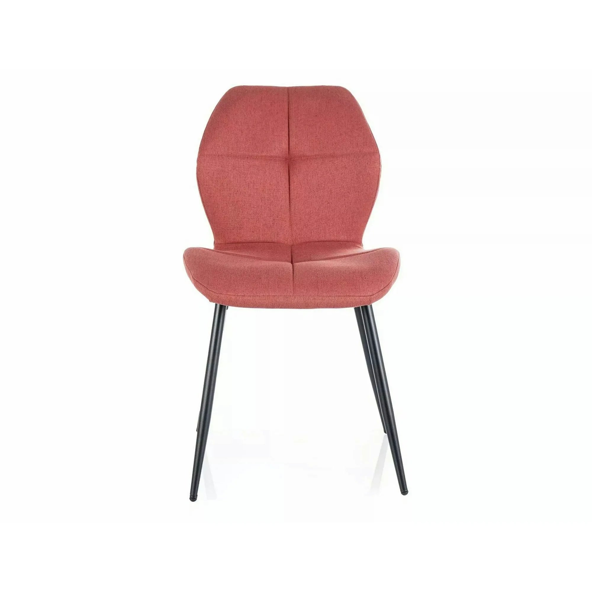 Scaun FRANK, roz/negru mat, stofă/metal, 48x41x86 cm