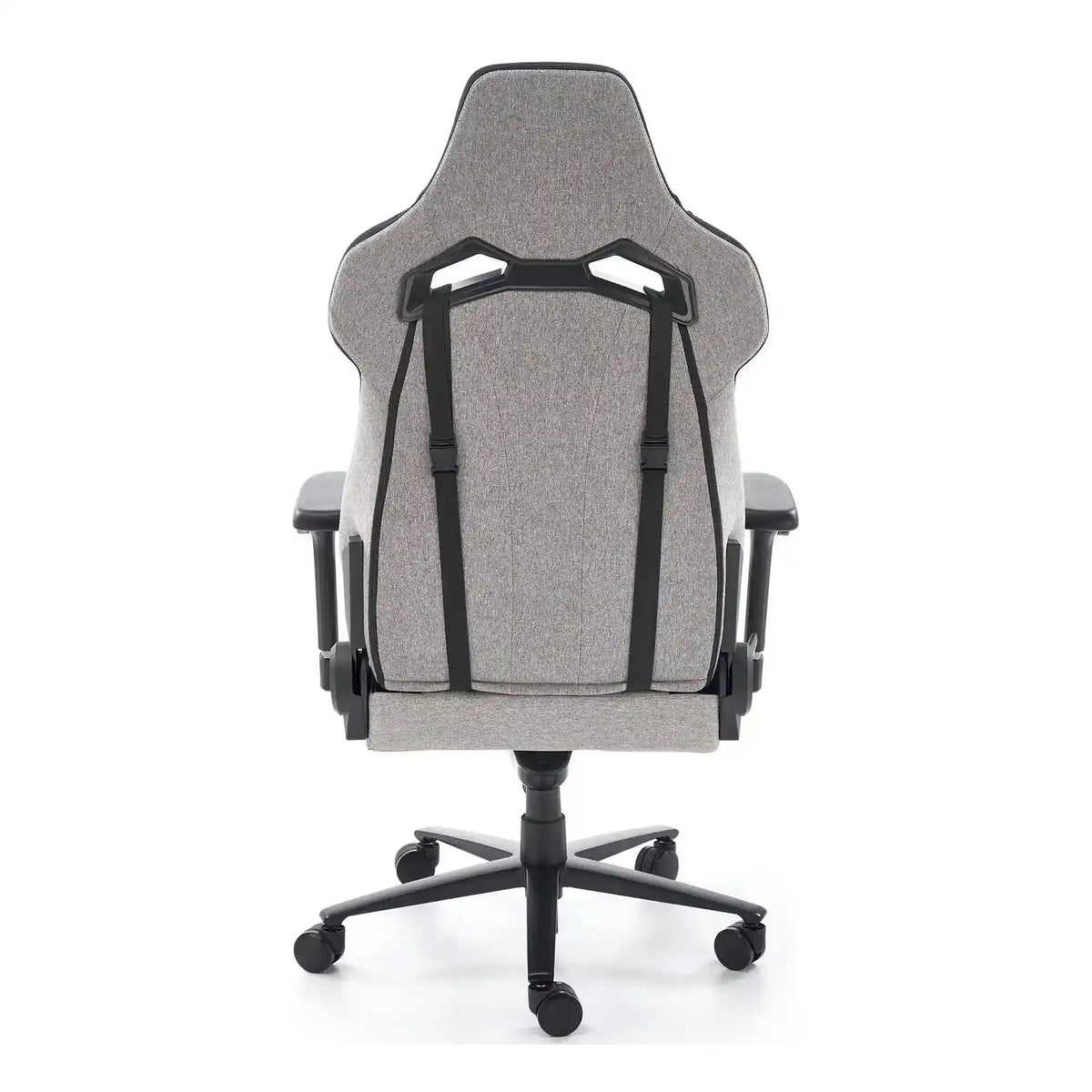 Scaun gaming ALISTER, gri/negru, stofa clasica/metal, 80x75x129/134 cm