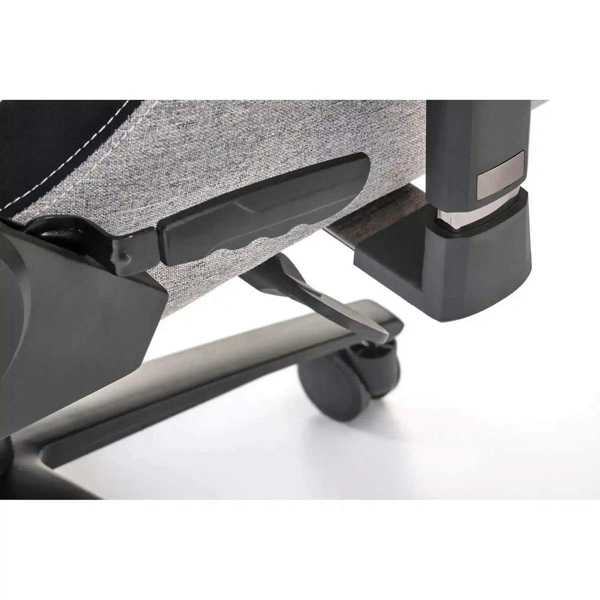 Scaun gaming ALISTER, gri/negru, stofa clasica/metal, 80x75x129/134 cm