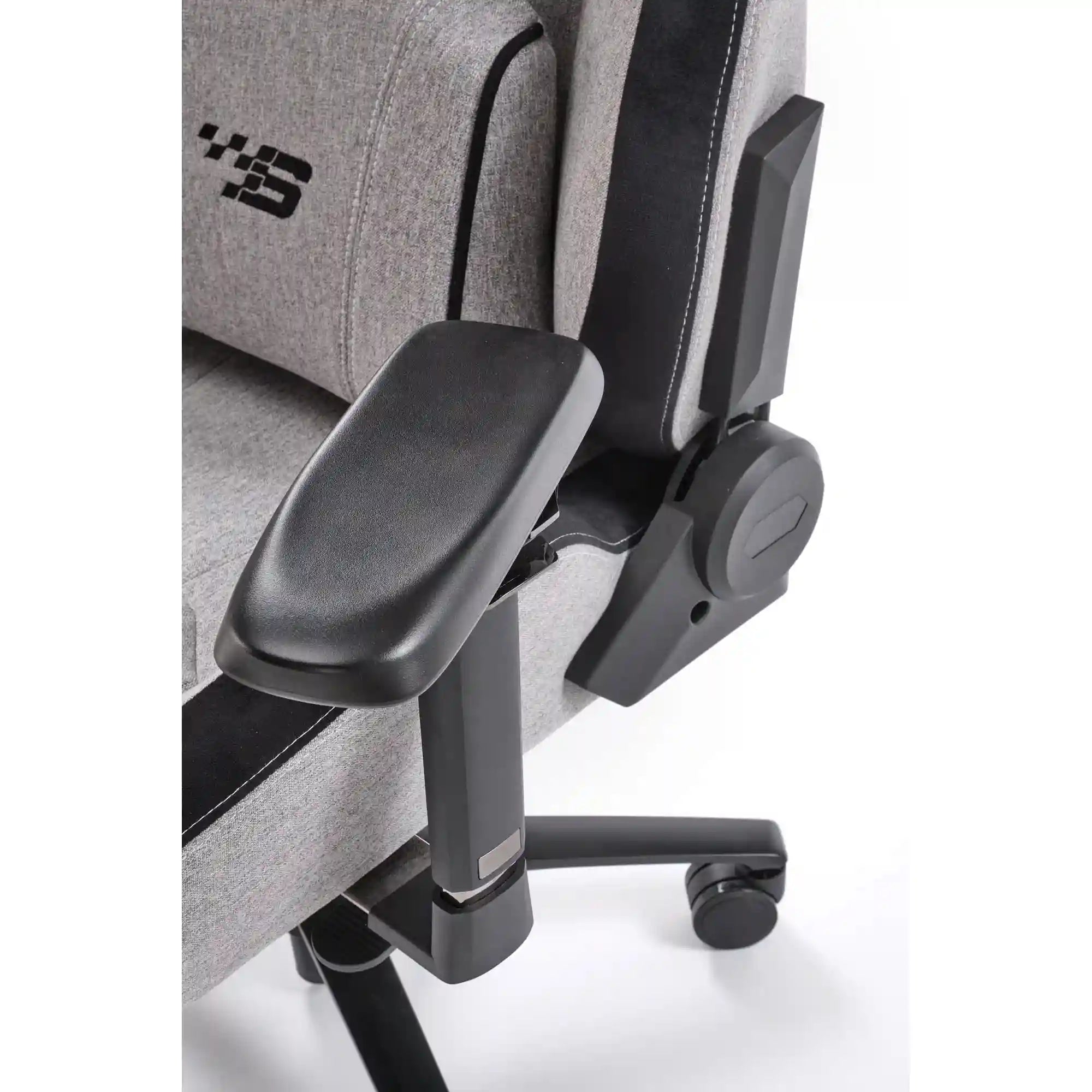 Scaun gaming ALISTER, gri/negru, stofa clasica/metal, 80x75x129/134 cm