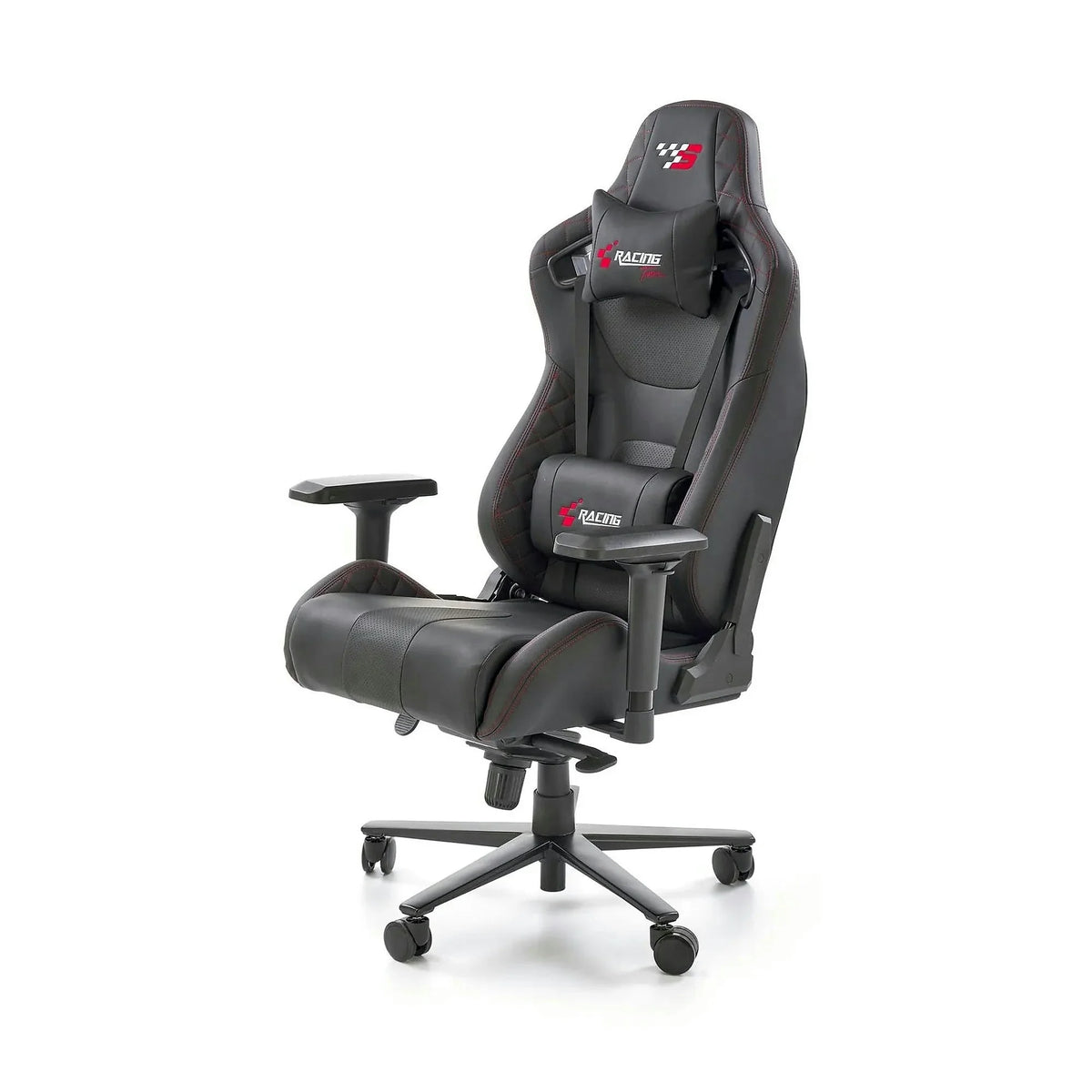 Scaun gaming CHAVEZ, negru, piele ecologica, 77x70x129/135 cm