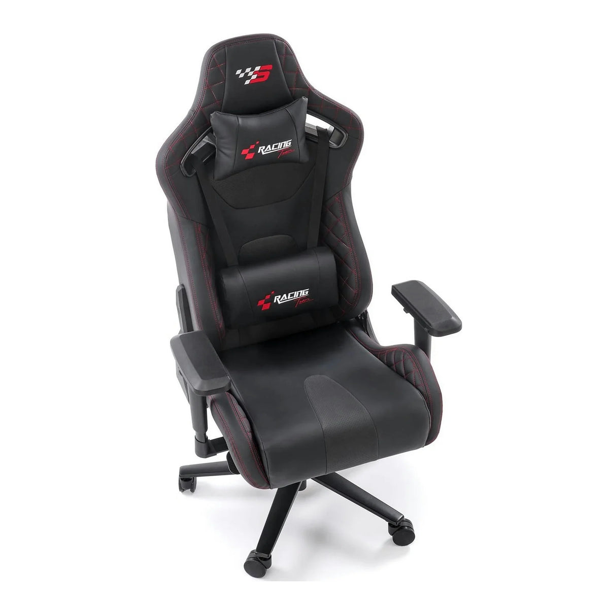 Scaun gaming CHAVEZ, negru, piele ecologica, 77x70x129/135 cm