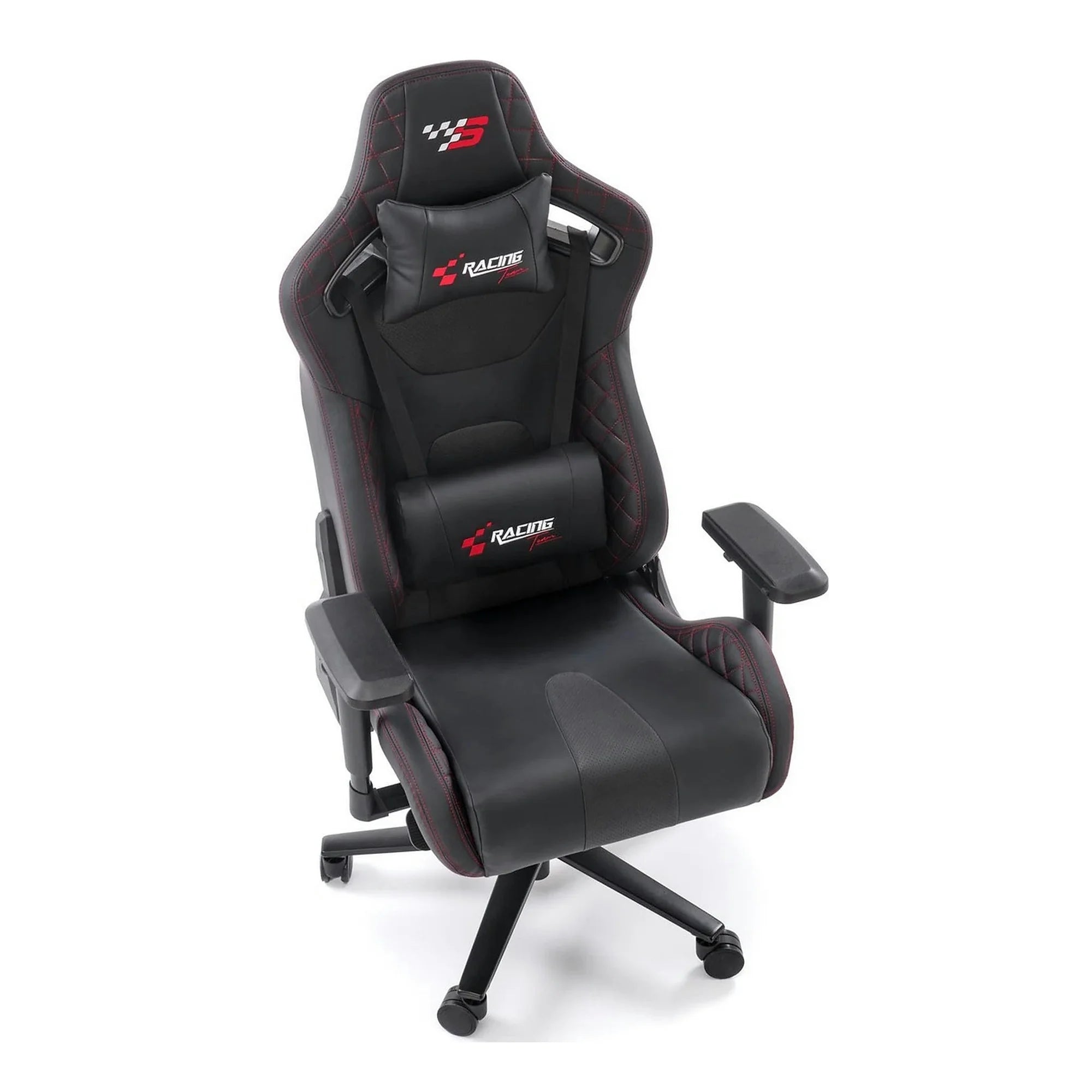 Scaun gaming CHAVEZ, negru, piele ecologica, 77x70x129/135 cm