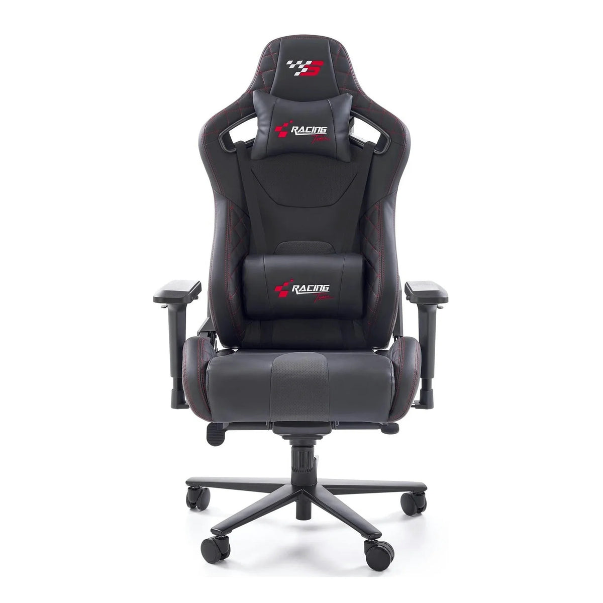 Scaun gaming CHAVEZ, negru, piele ecologica, 77x70x129/135 cm