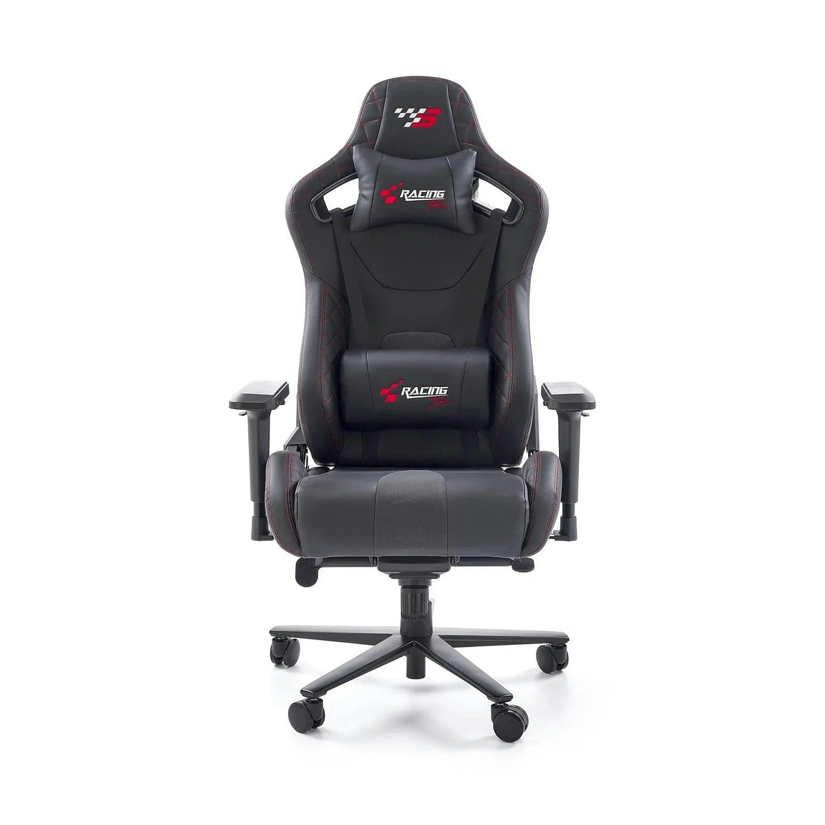 Scaun gaming CHAVEZ, negru, piele ecologica, 77x70x129/135 cm