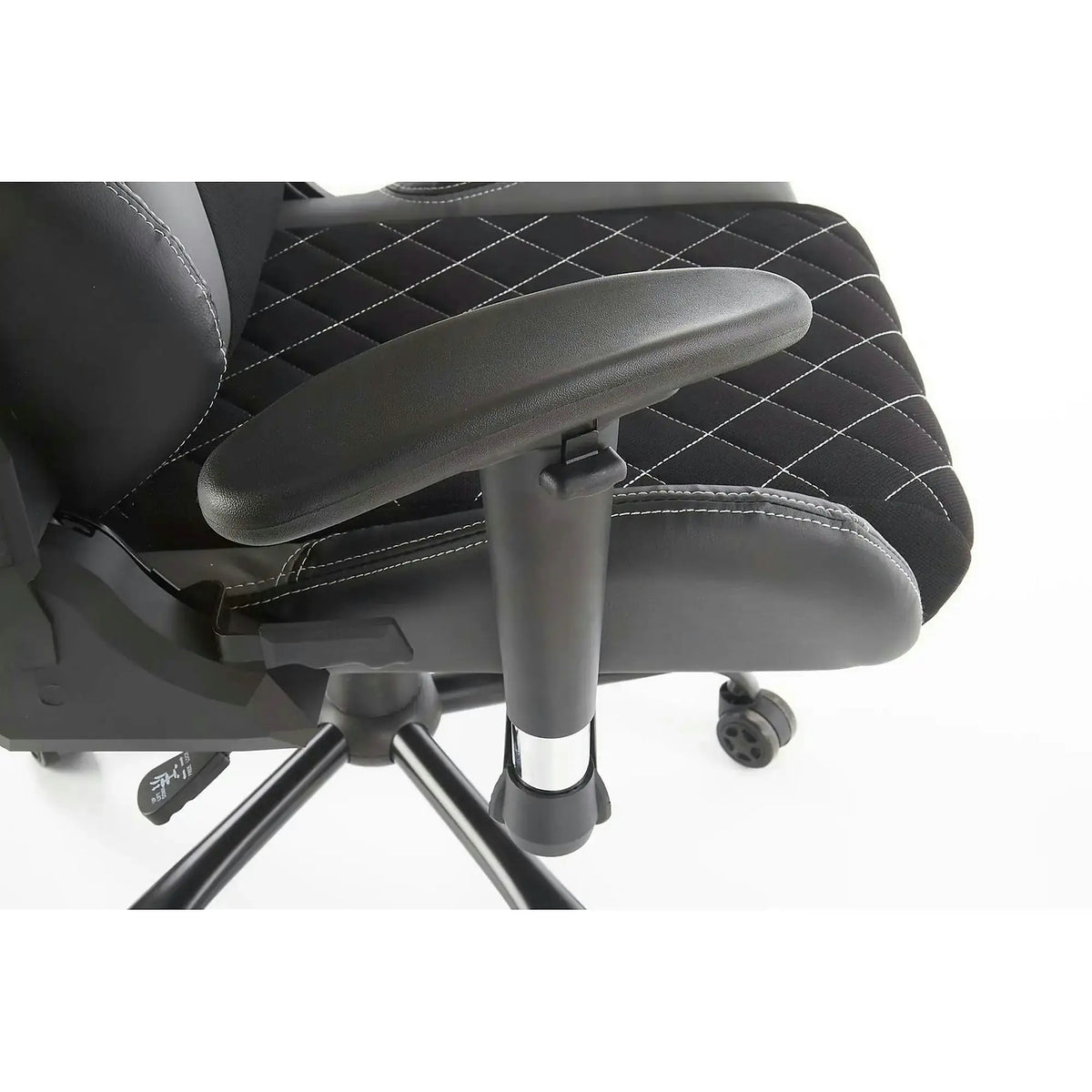 Scaun gaming DRAKE, negru/gri, stofa, 69x62x127/134 cm