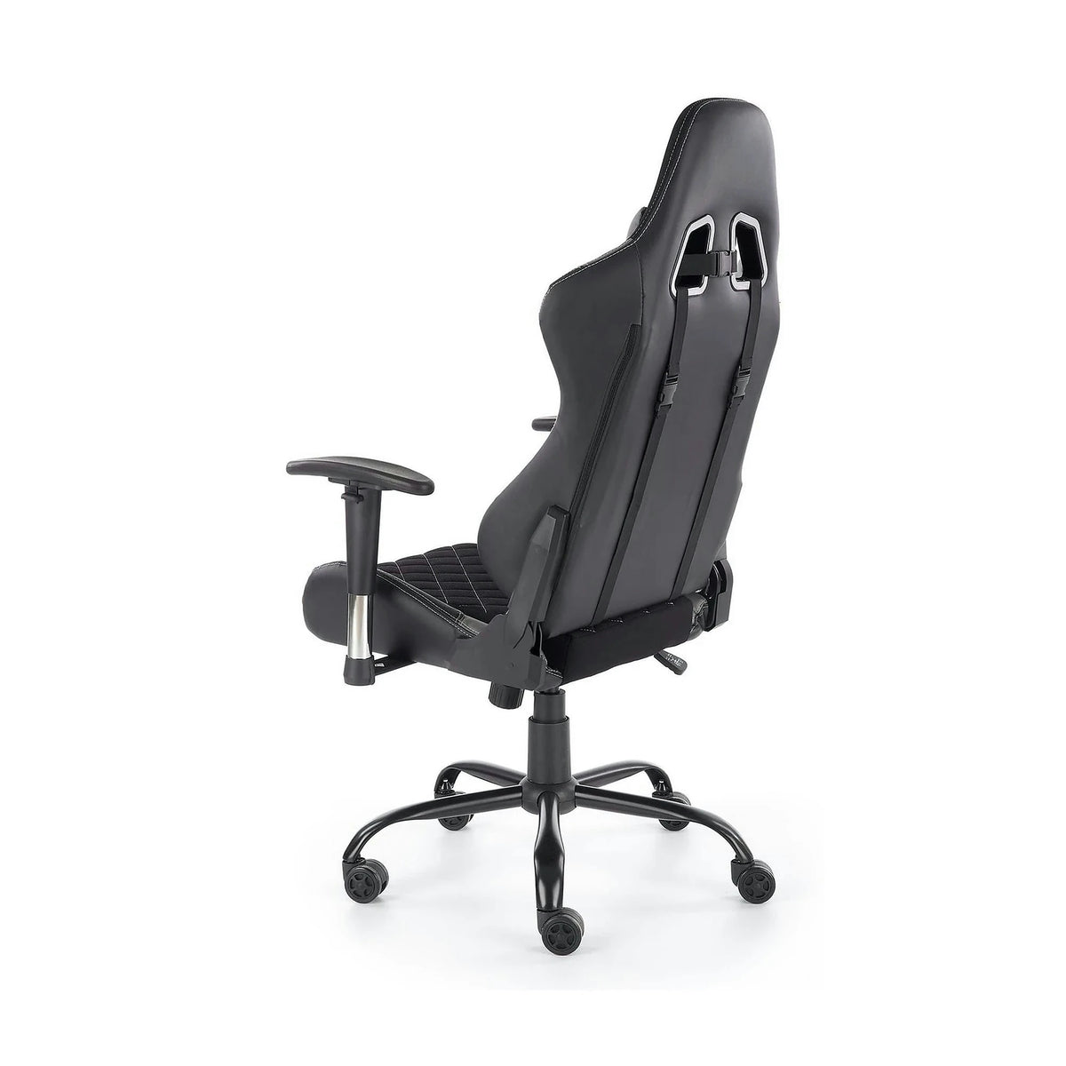 Scaun gaming DRAKE, negru/gri, stofa, 69x62x127/134 cm