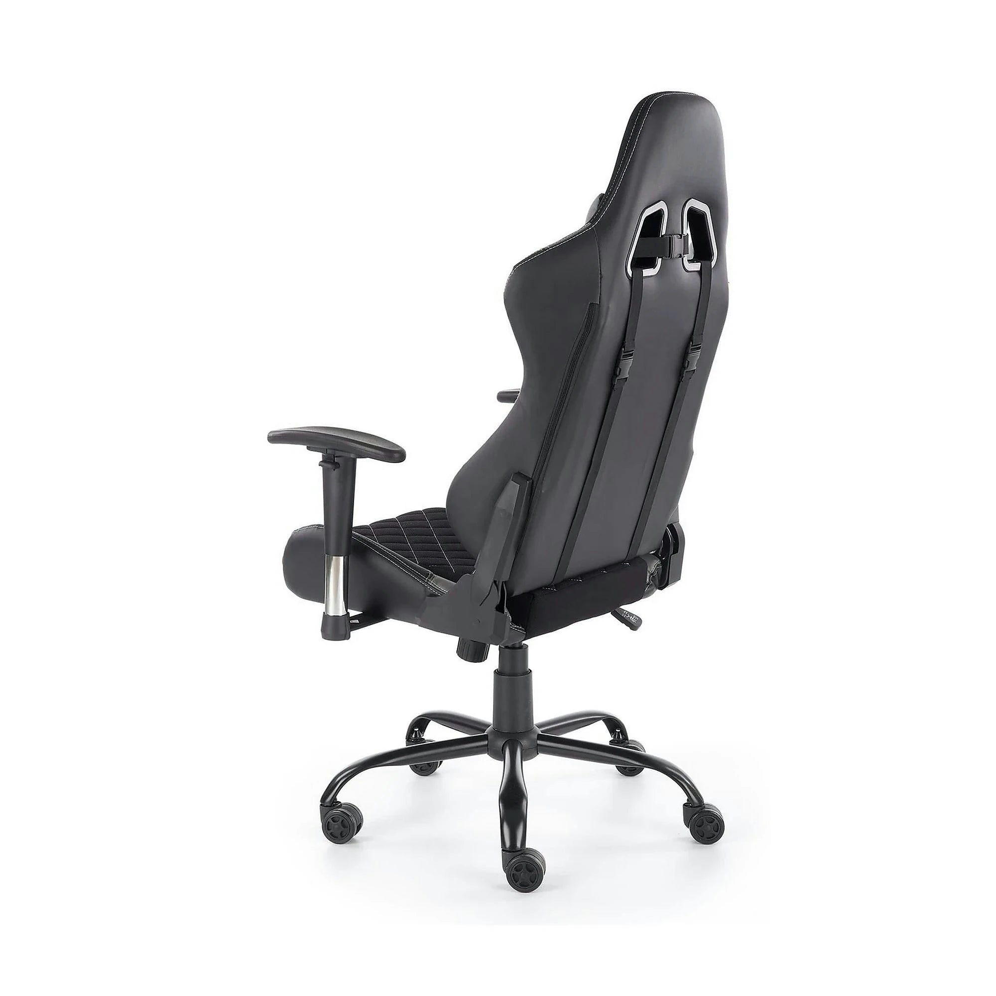Scaun gaming DRAKE, negru/gri, stofa, 69x62x127/134 cm