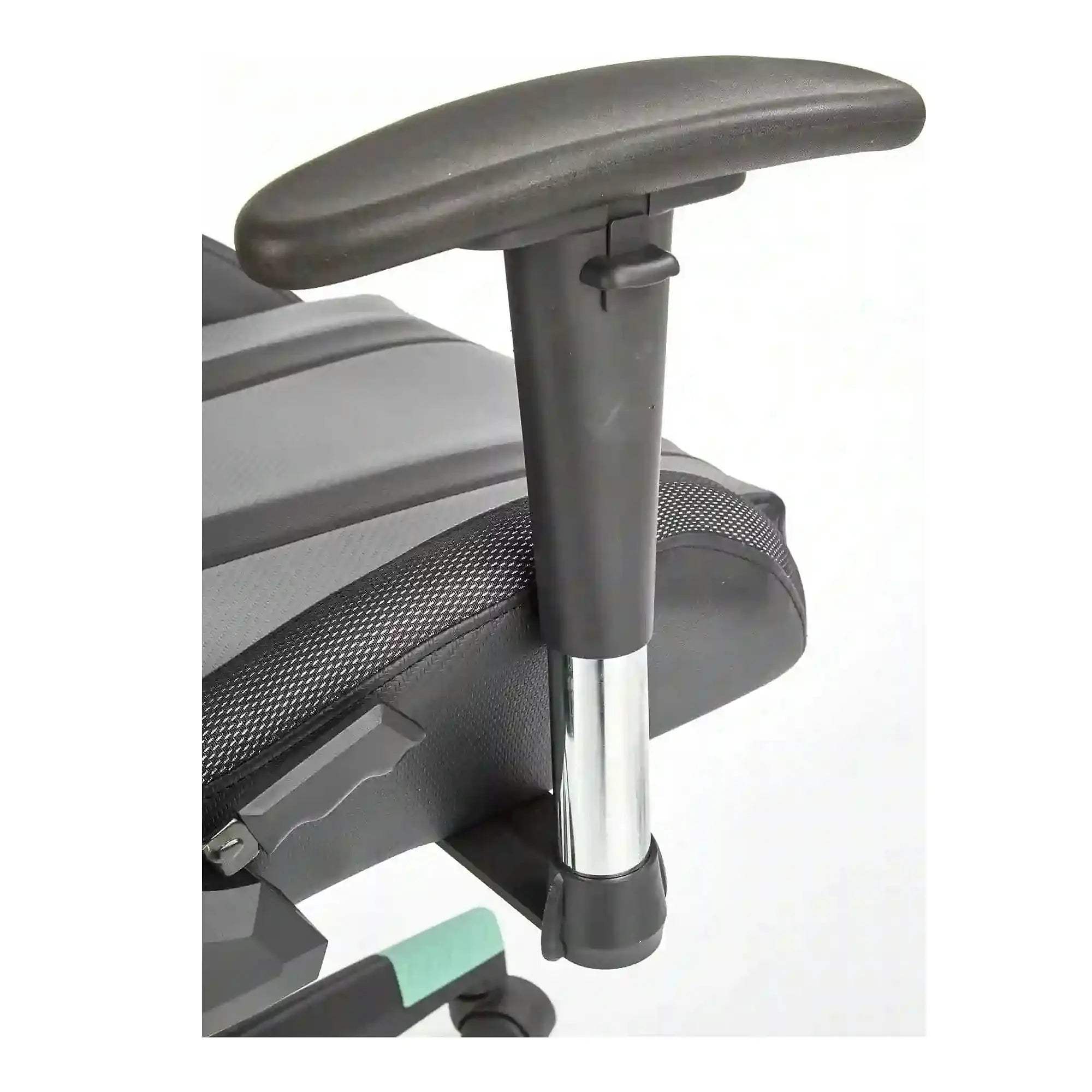 Scaun gaming FACTOR, negru/gri/verde, piele ecologica/material textil, 68x69x121/131 cm