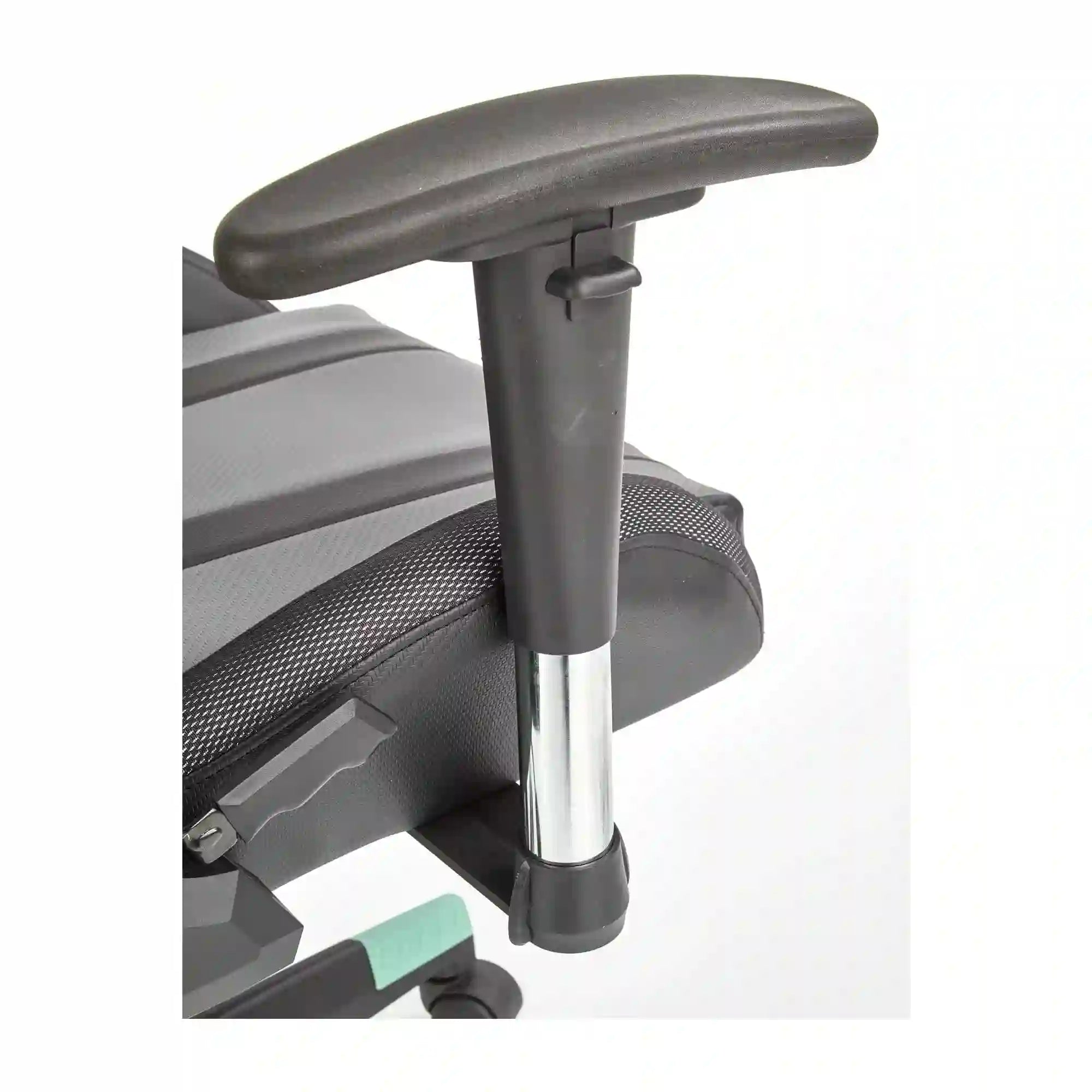 Scaun gaming FACTOR, negru/gri/verde, piele ecologica/material textil, 68x69x121/131 cm