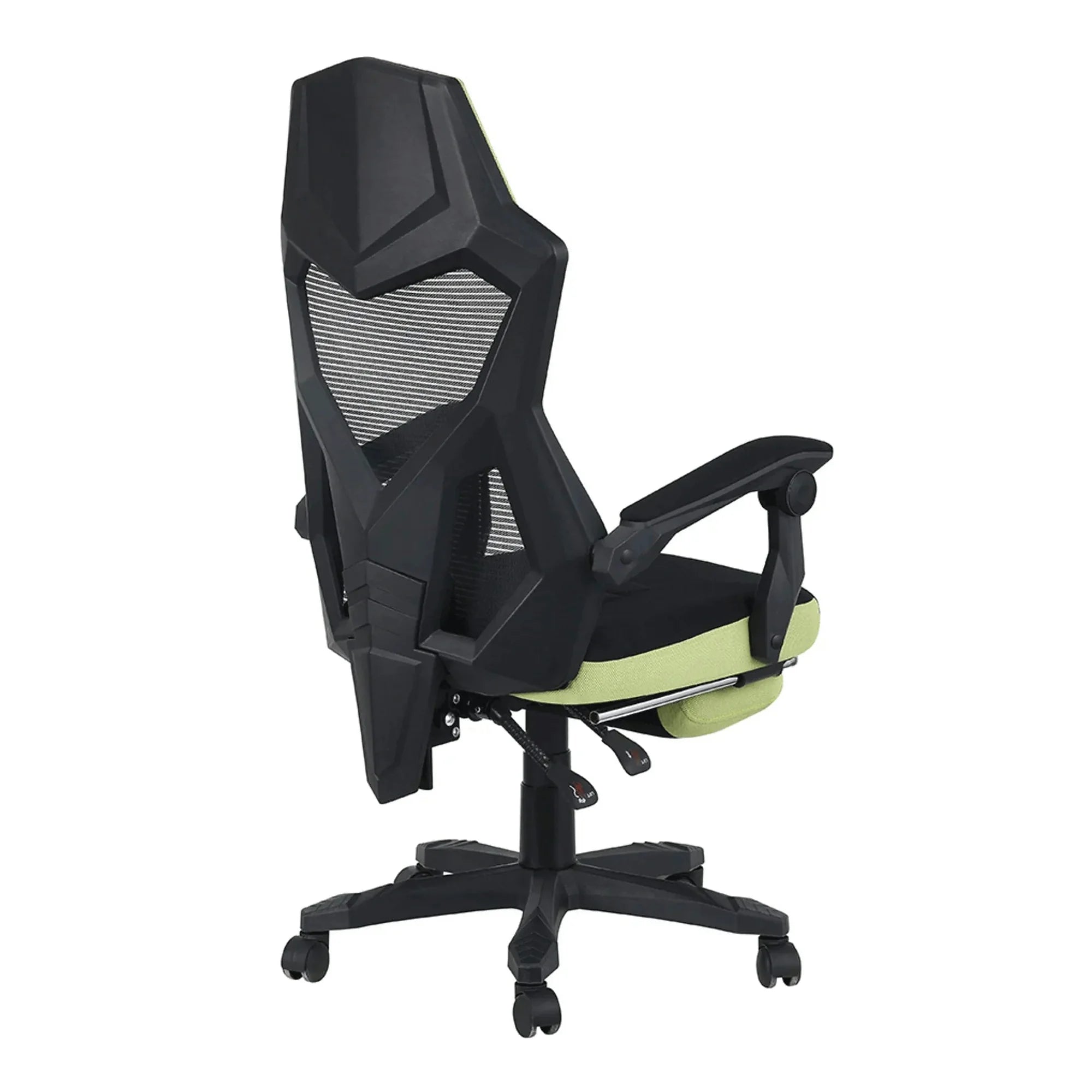 Scaun gaming JORIK NEW, negru/verde, plasa/plastic, 60x65x108/118 cm