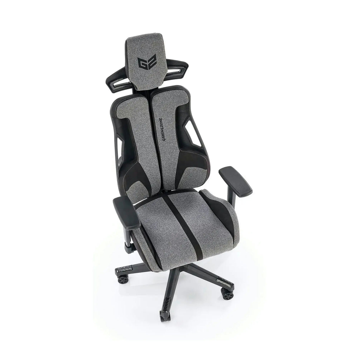 Scaun gaming NITRO 2, gri/negru, material textil, 66x68x130/137 cm
