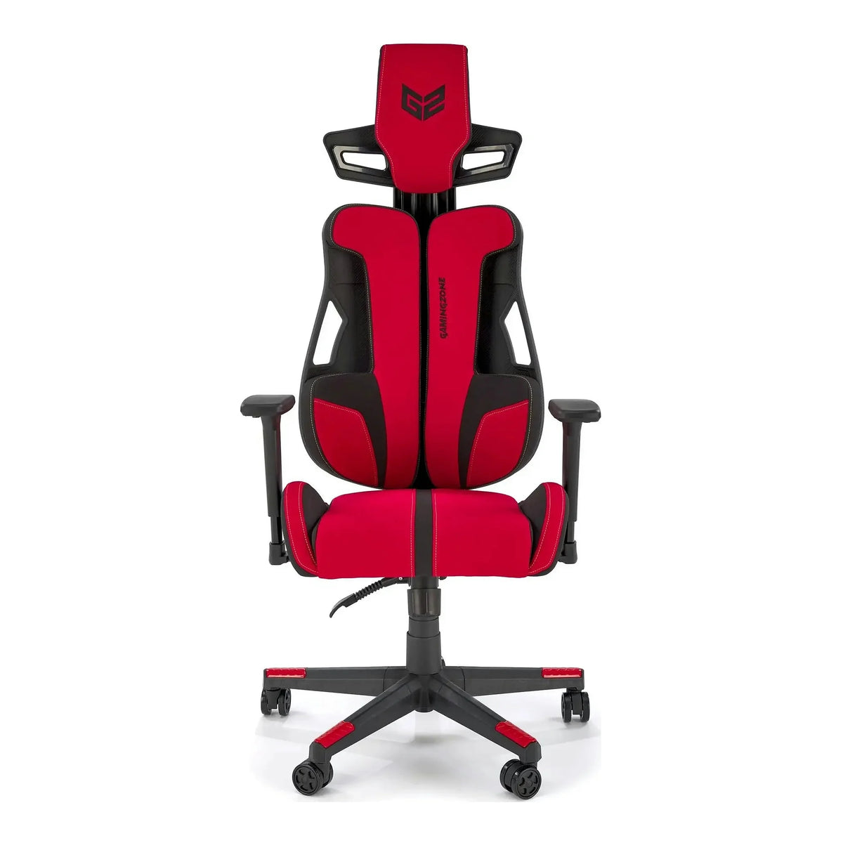 Scaun gaming NITRO 2, rosu/negru, material textil, 66x68x130/137 cm