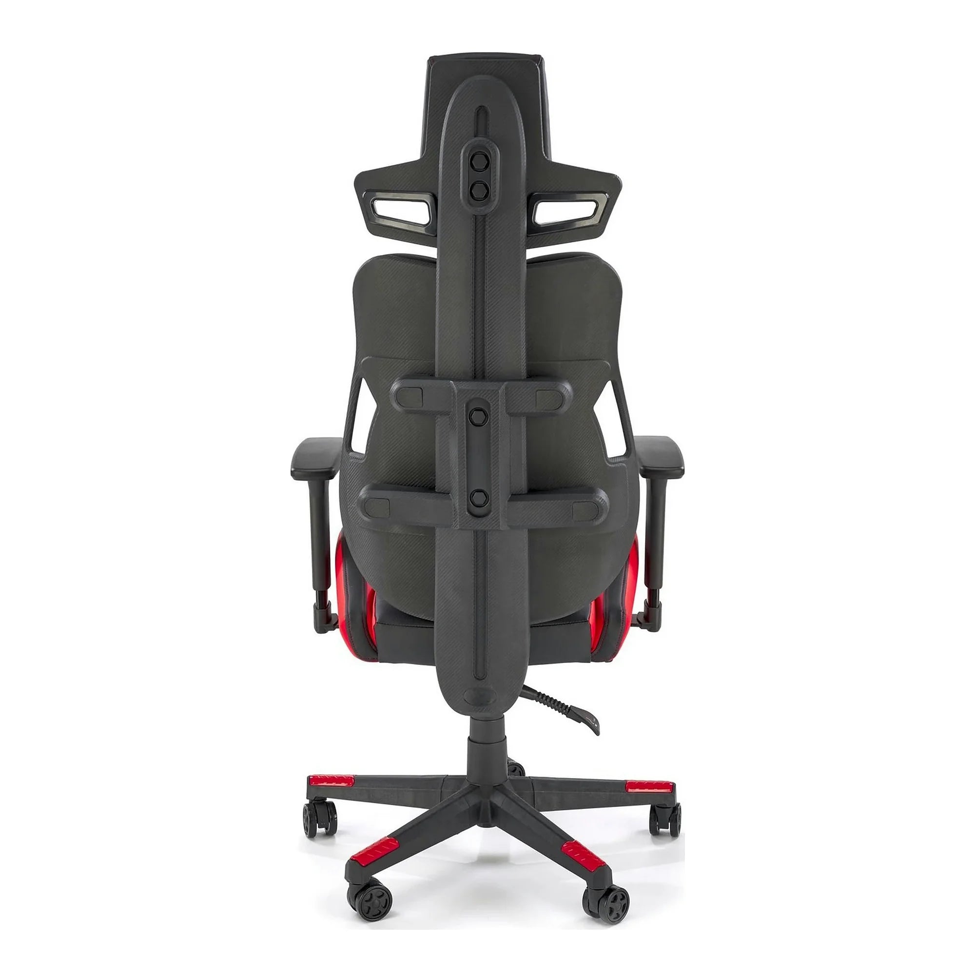 Scaun gaming NITRO, negru/rosu, piele ecologica/material textil, 66x68x130/137 cm