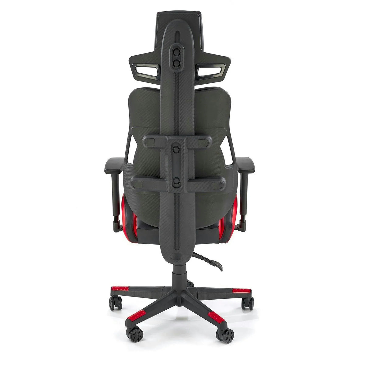 Scaun gaming NITRO, negru/rosu, piele ecologica/material textil, 66x68x130/137 cm