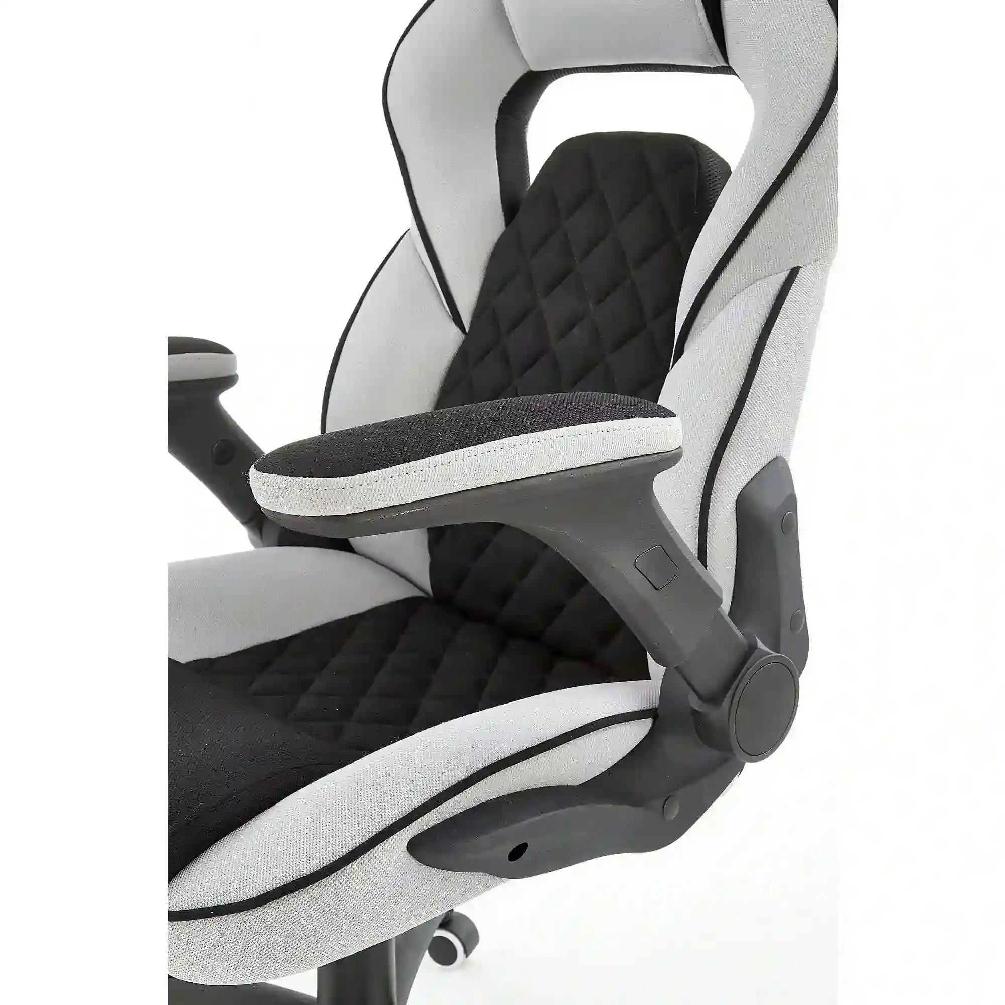 Scaun gaming SONIC, negru/gri, stofa, 69x70x115/124 cm
