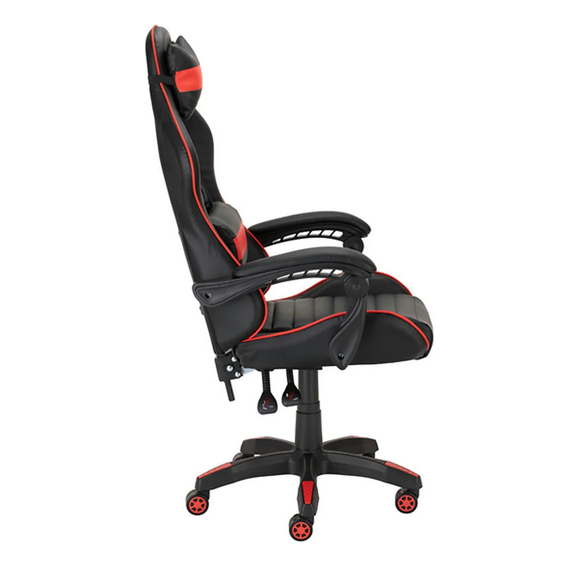 Scaun gaming X-PLAY, negru/rosu, piele ecologica, 64x65x123/132 cm