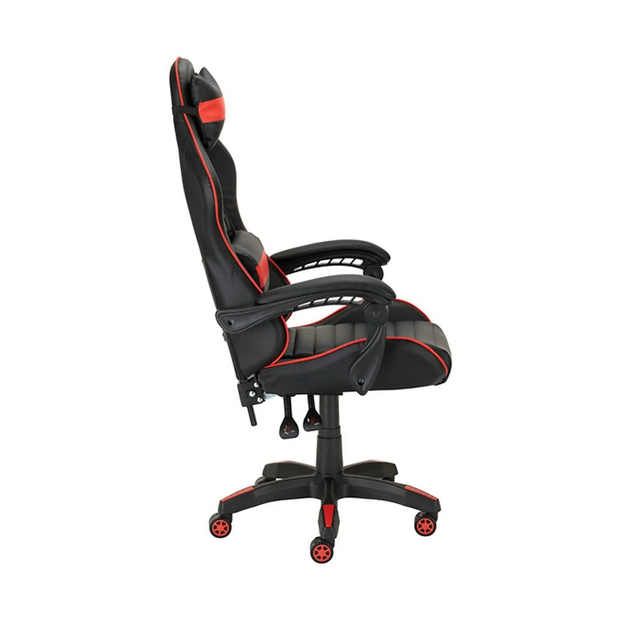 Scaun gaming X-PLAY, negru/rosu, piele ecologica, 64x65x123/132 cm