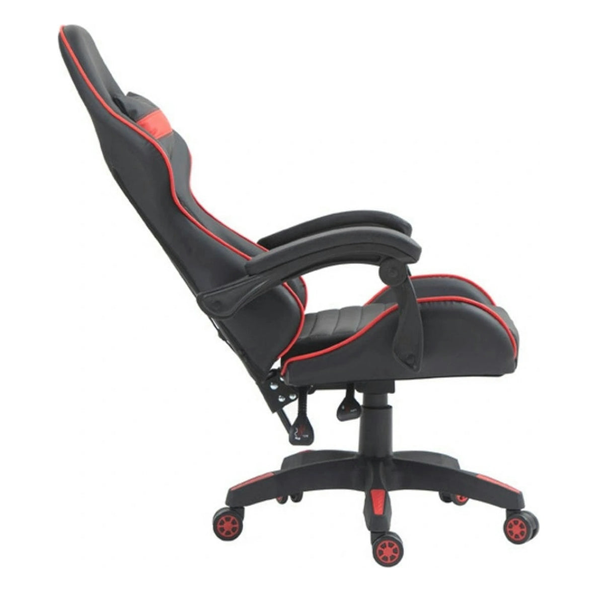 Scaun gaming X-PLAY, negru/rosu, piele ecologica, 64x65x123/132 cm