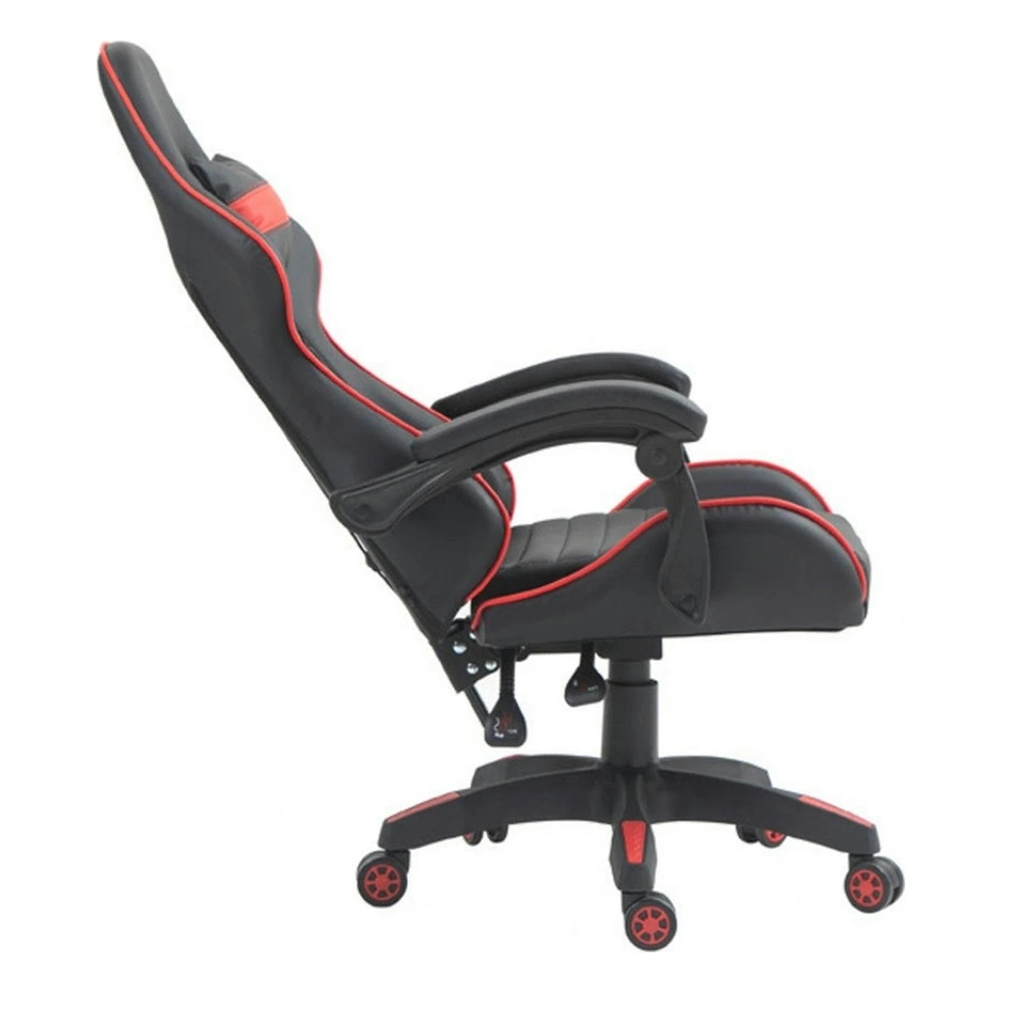 Scaun gaming X-PLAY, negru/rosu, piele ecologica, 64x65x123/132 cm